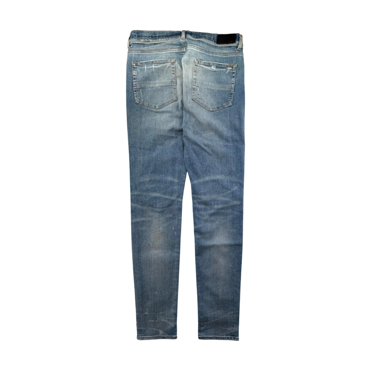 Amiri "MX1" Plaid Patch Light Wash, Green & Orange Jeans