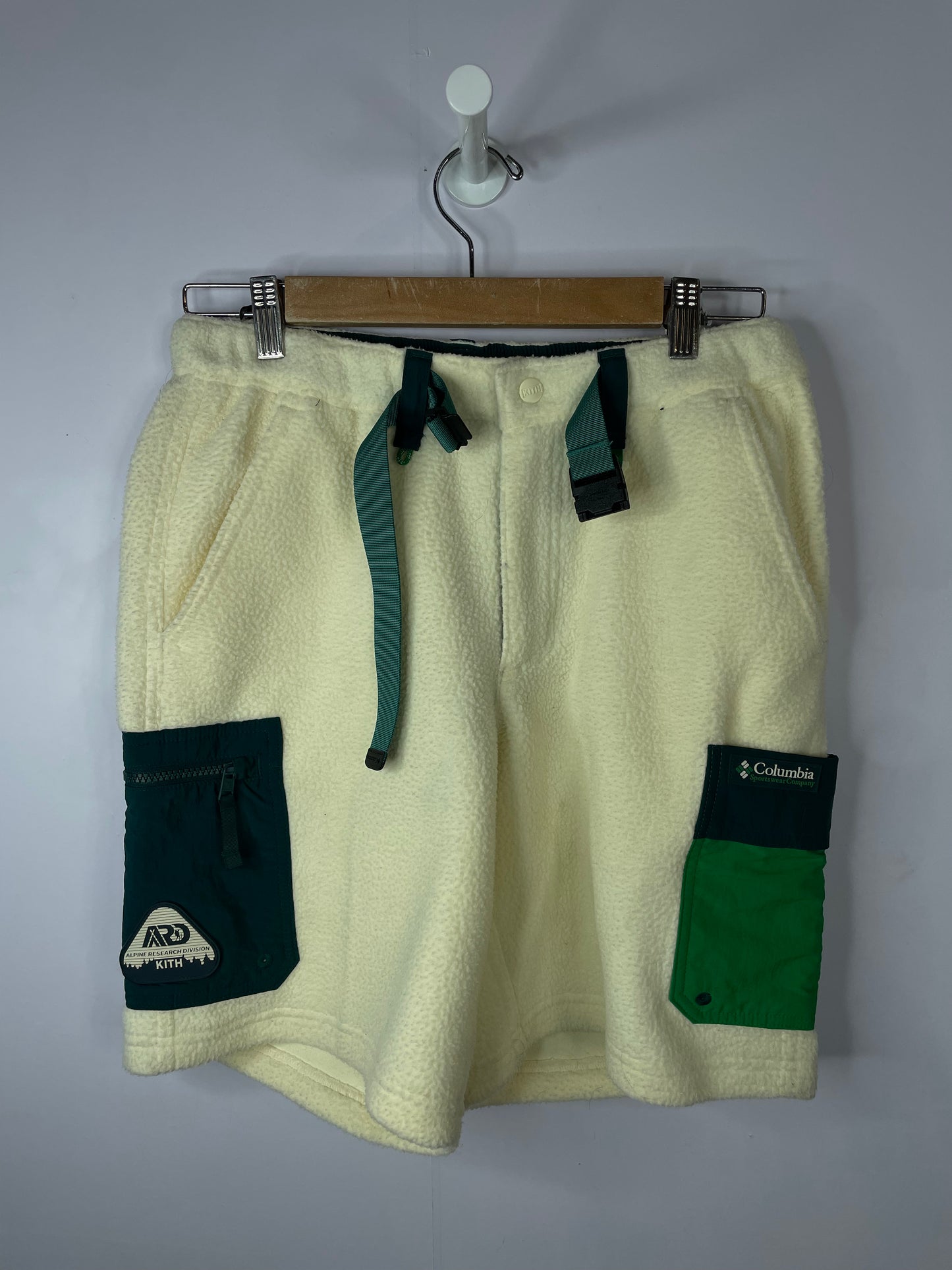 Kith x Columbia Cream & Green Sherpa Shorts