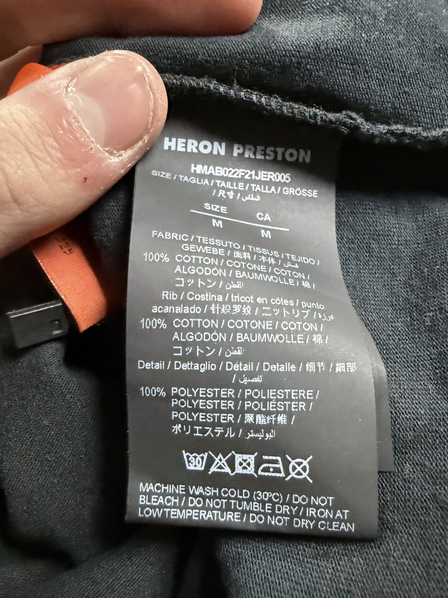 Heron Preston Milan LS Black Baby Blue Used Medium