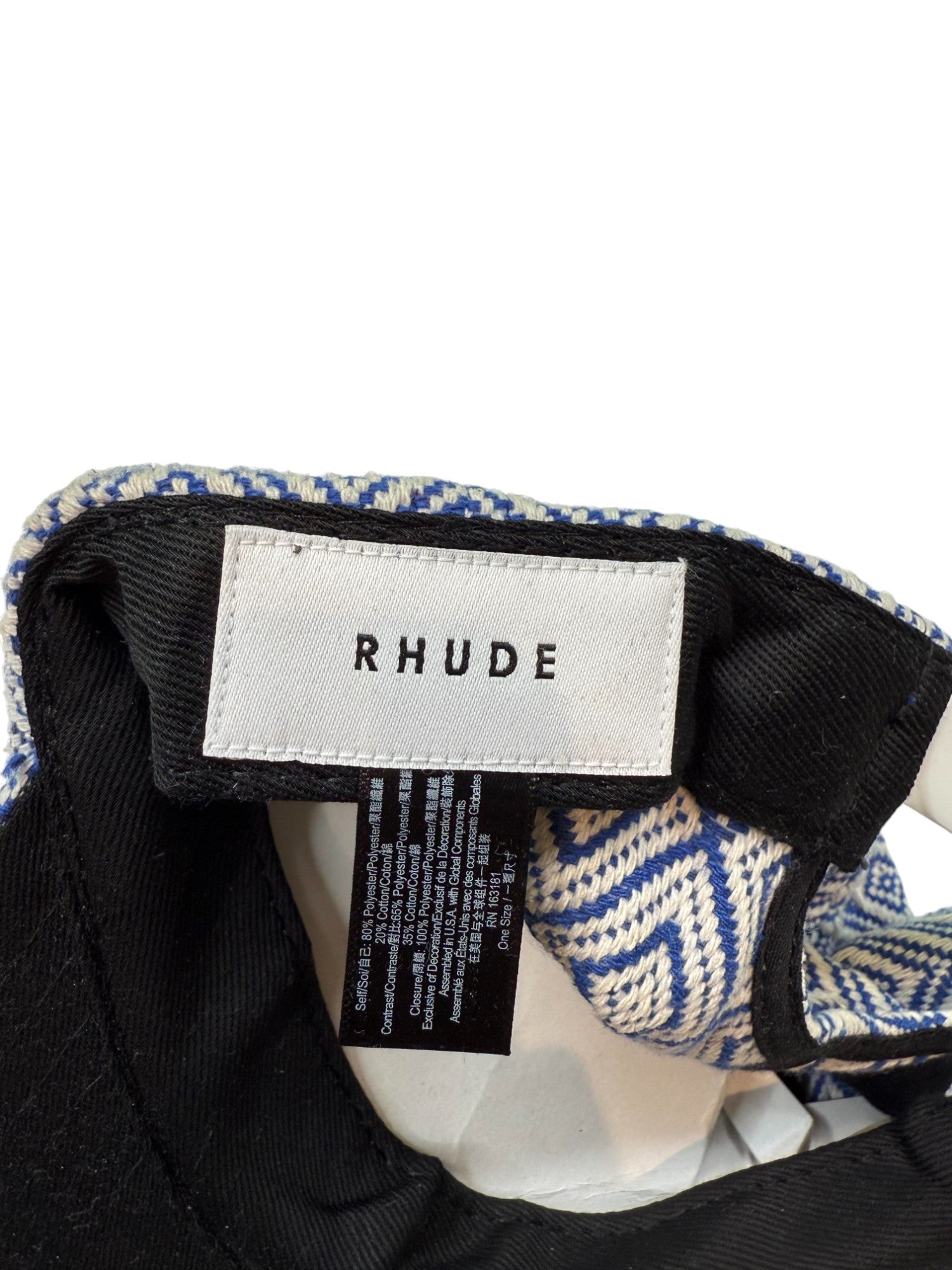 Rhude Blue & White Logo Trucker