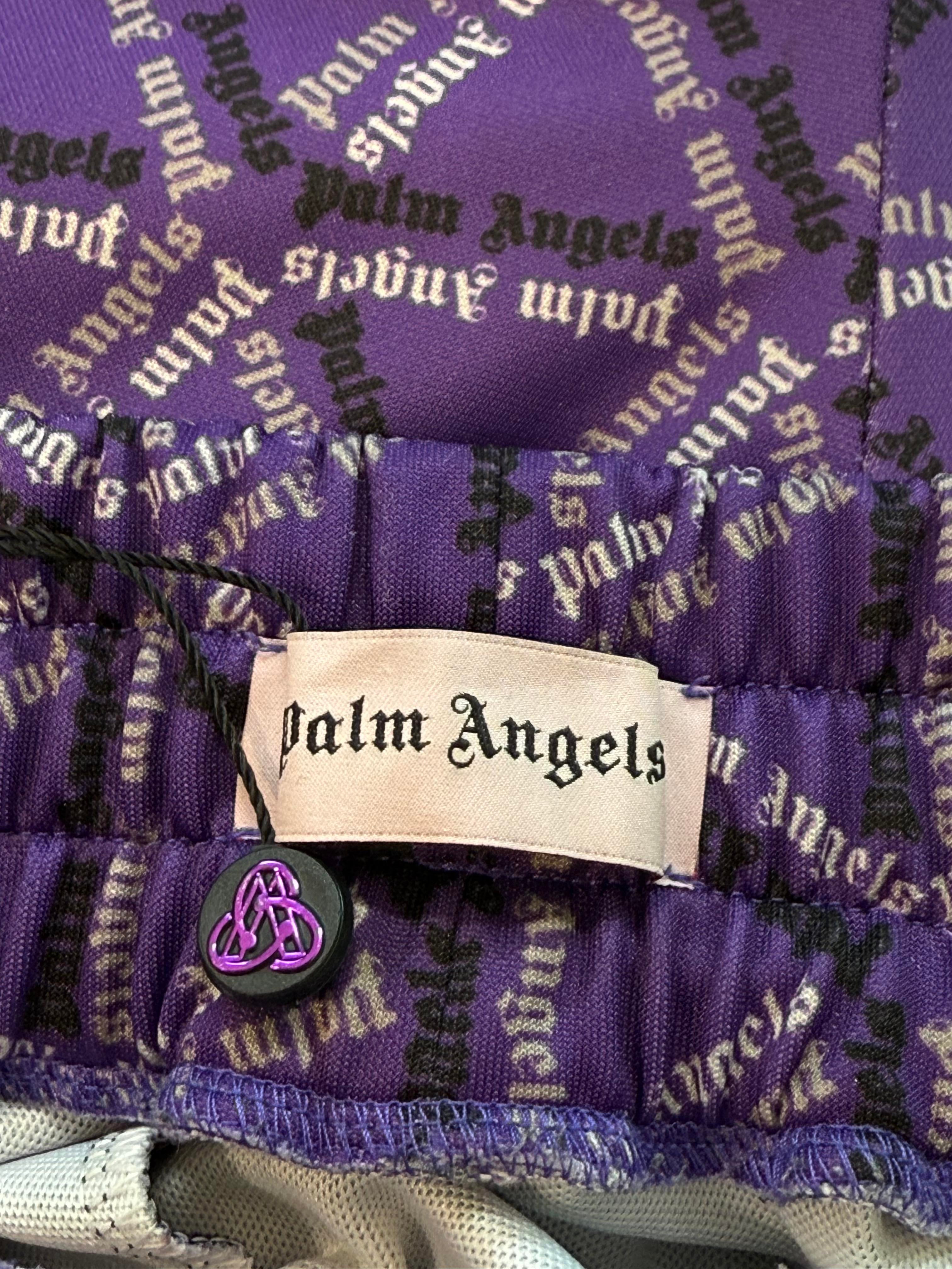 Palm Angels Purple Monogram Track Pants