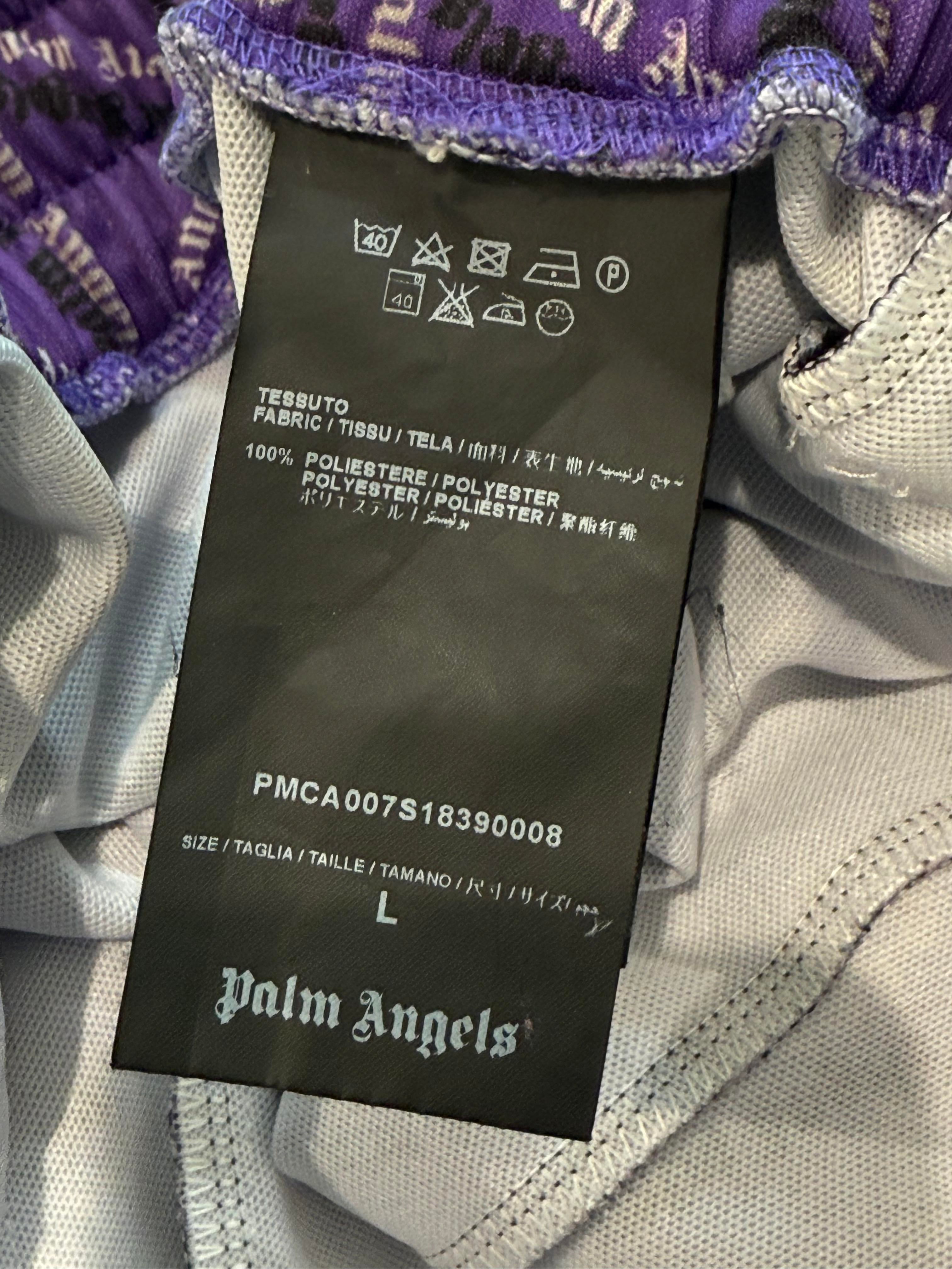 Palm Angels Purple Monogram Track Pants
