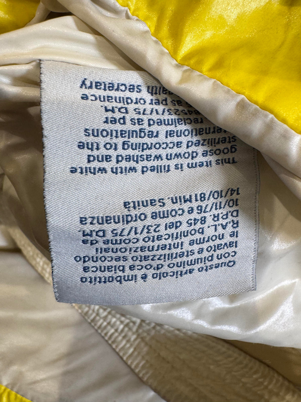 Moncler Dervox Giubbotto Yellow Puffer Jacket
