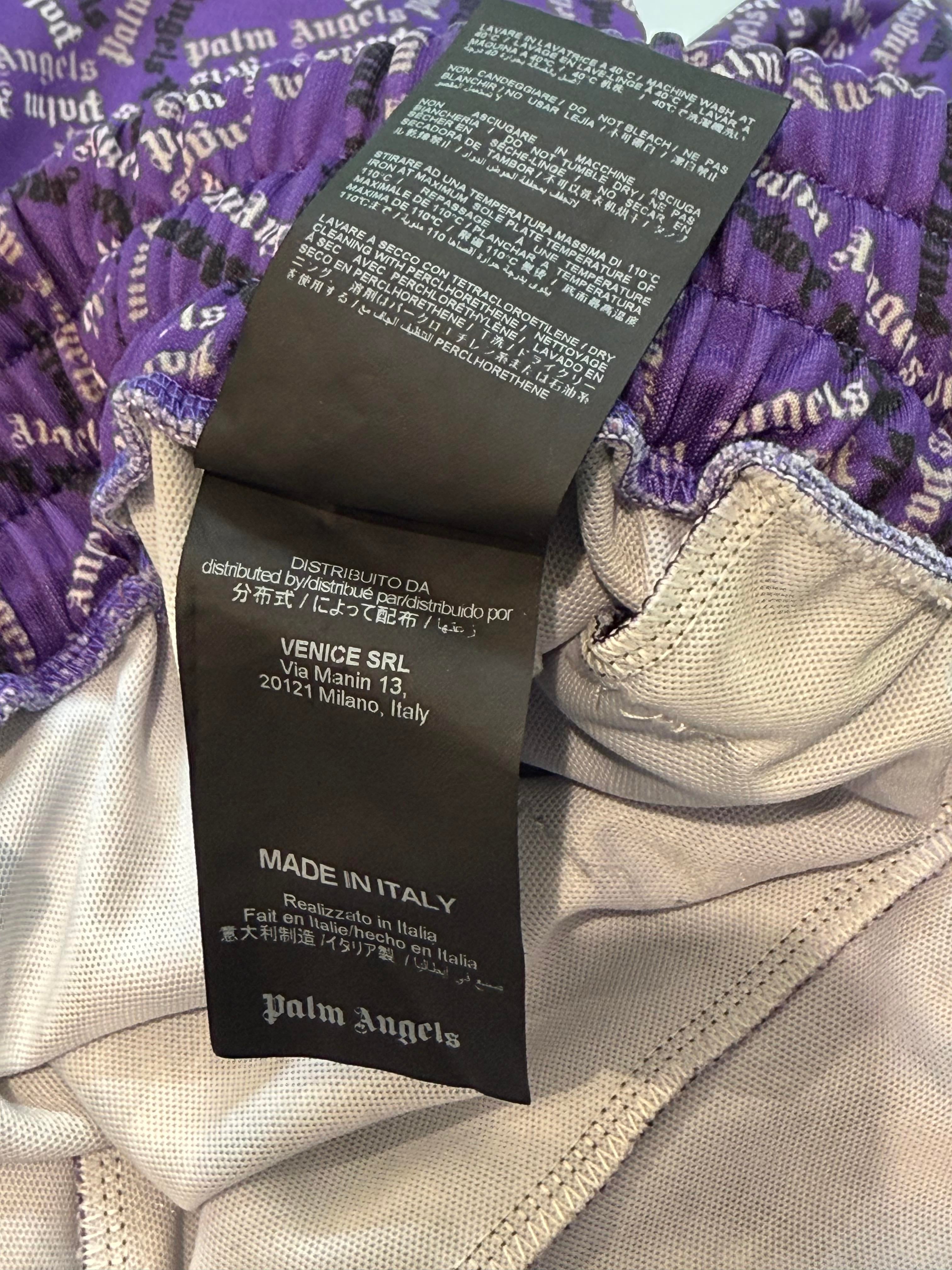 Palm Angels Purple Monogram Track Pants