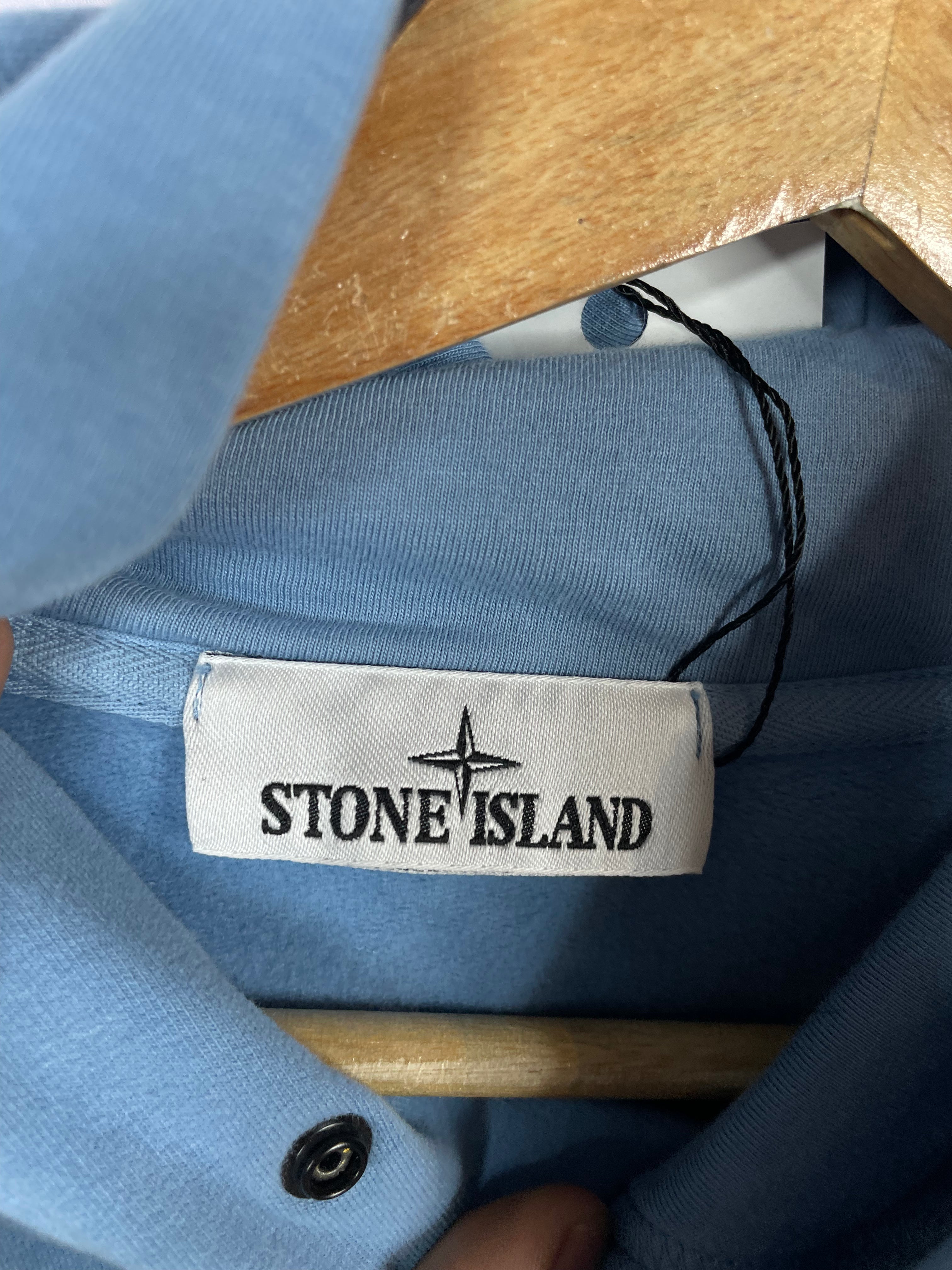 Stone Island Light Blue Hoodie