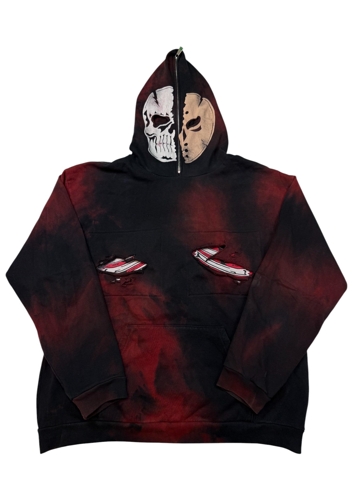 Warren Lotas Red & Black Zip Hoodie