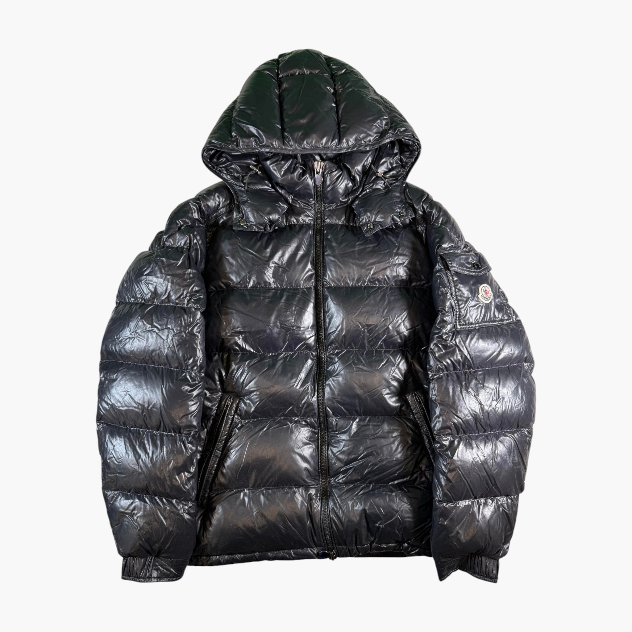 Mackage Black Sleeve Logo Puffer Coat