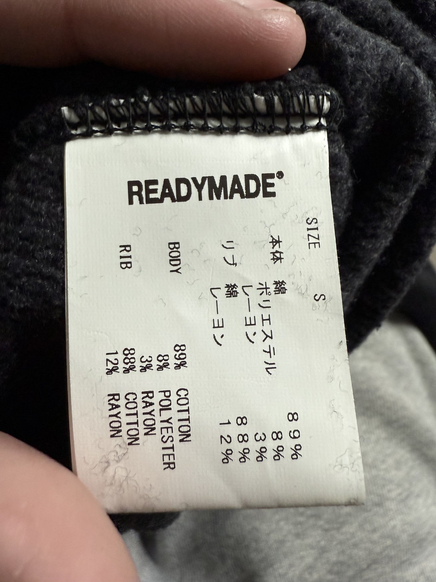 Ready Made Crewneck Black New Small With Tags