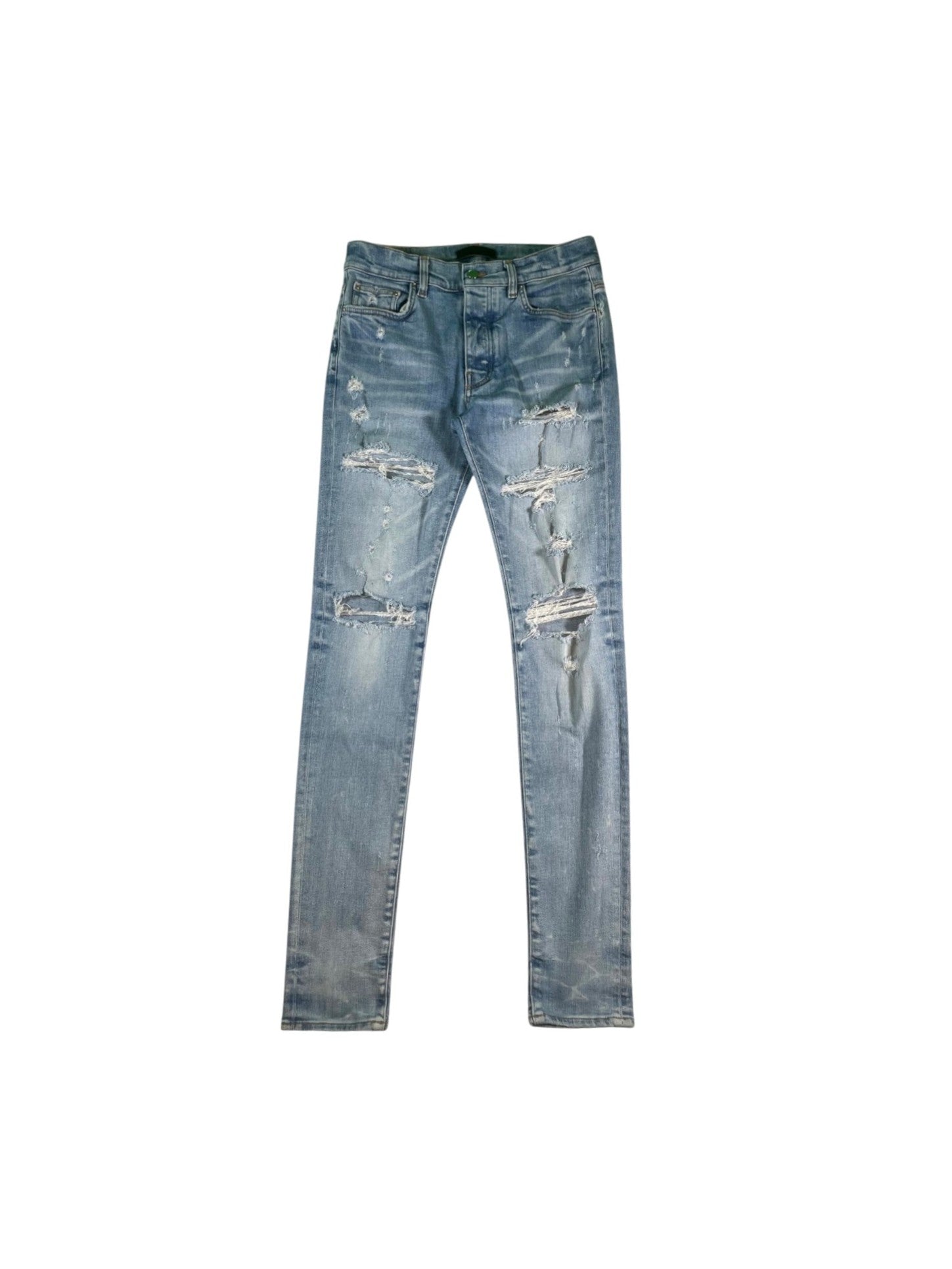 Amiri Rip Light Wash Jeans