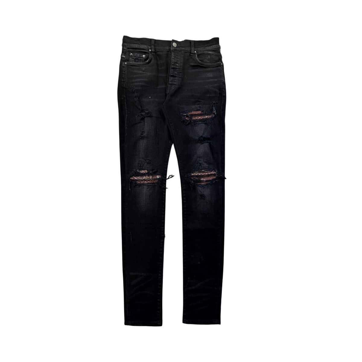 Amiri "MX1" Paisley Black Wash & Brown Jeans