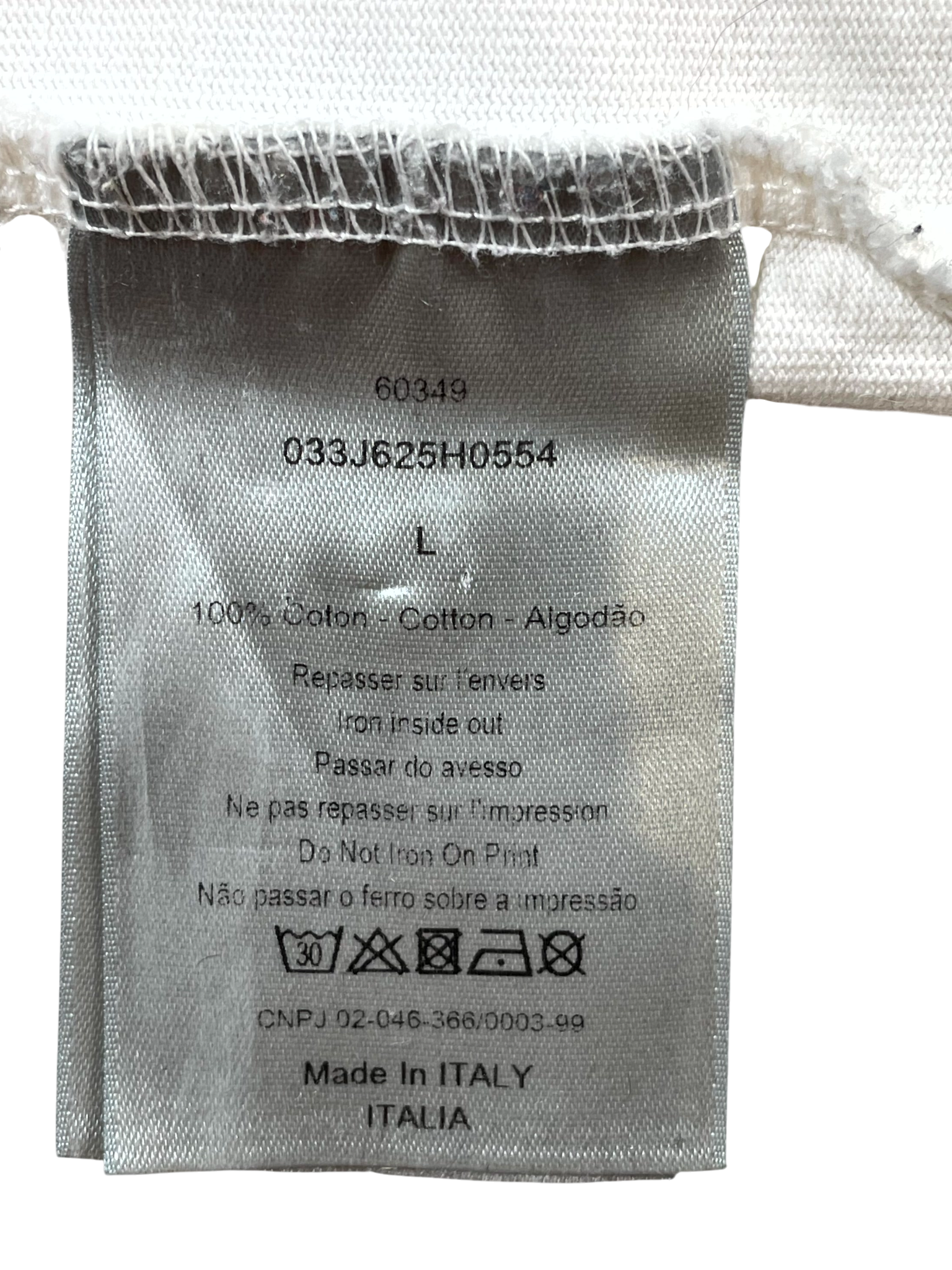 Dior Stussy Gradient Embroidered White Tee