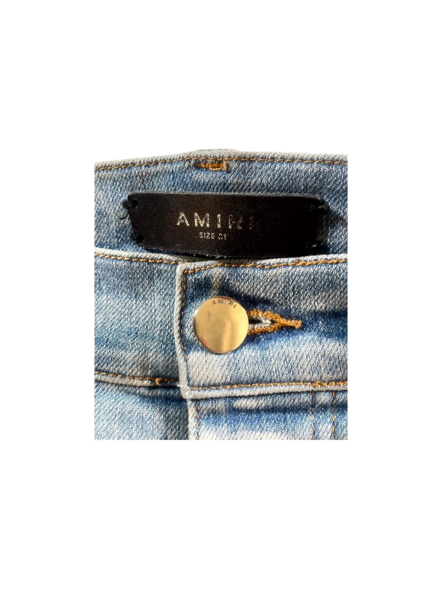 Amiri Cheetah Thrasher Light Wash Jeans