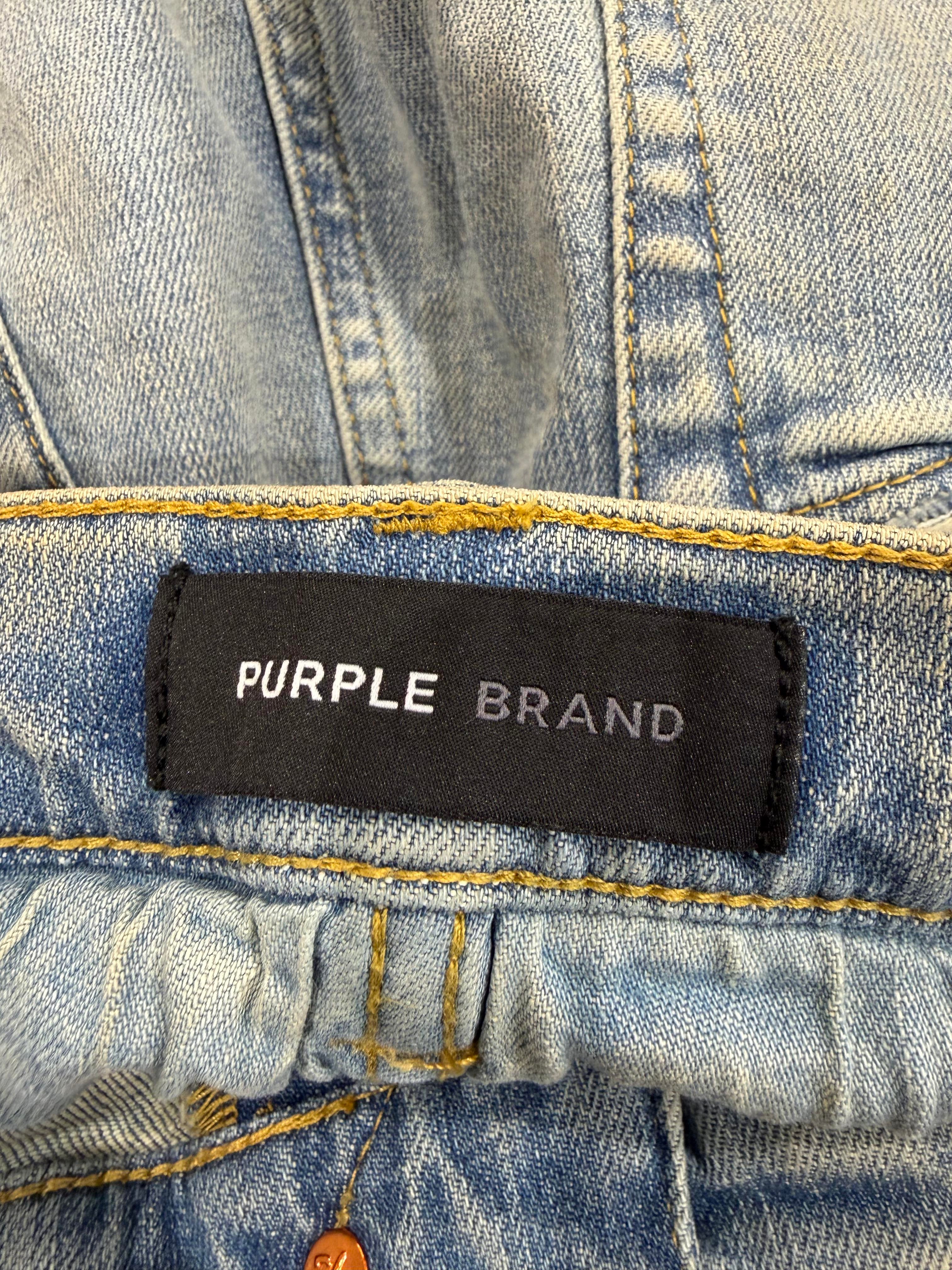 Purple Brand Light Wash Rip Jeans