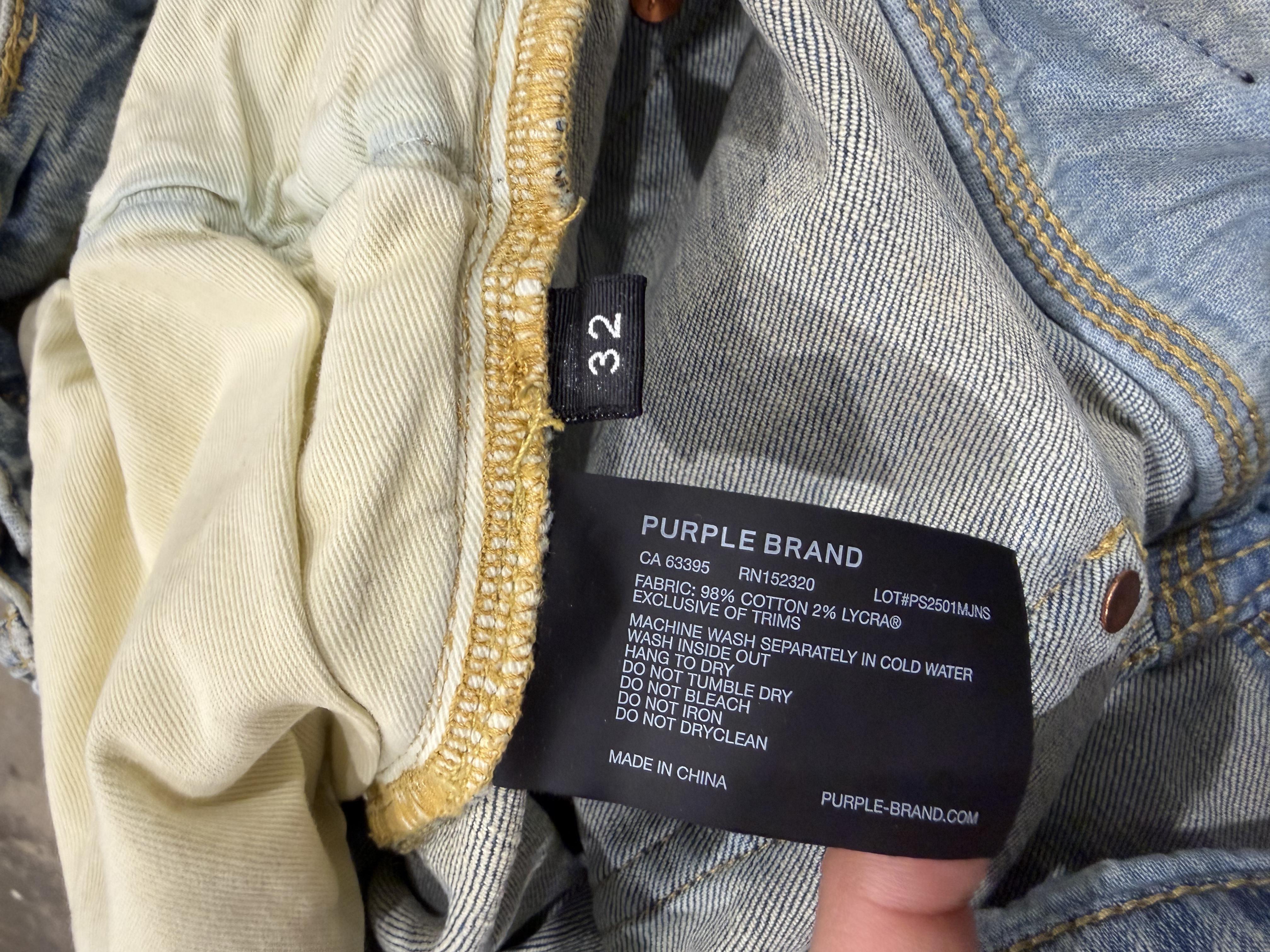 Purple Brand Light Wash Rip Jeans