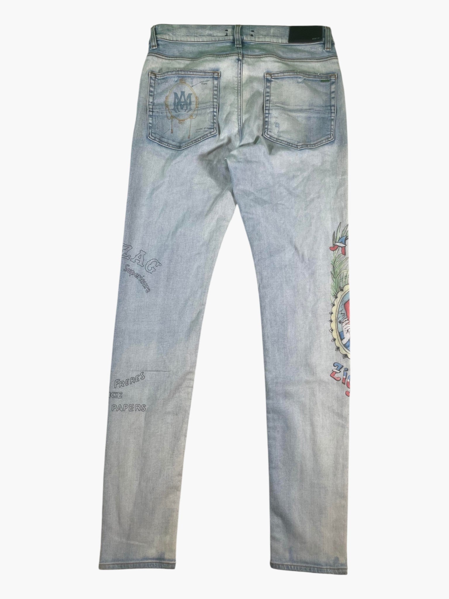 Amiri Zig Zag Light Wash Jeans