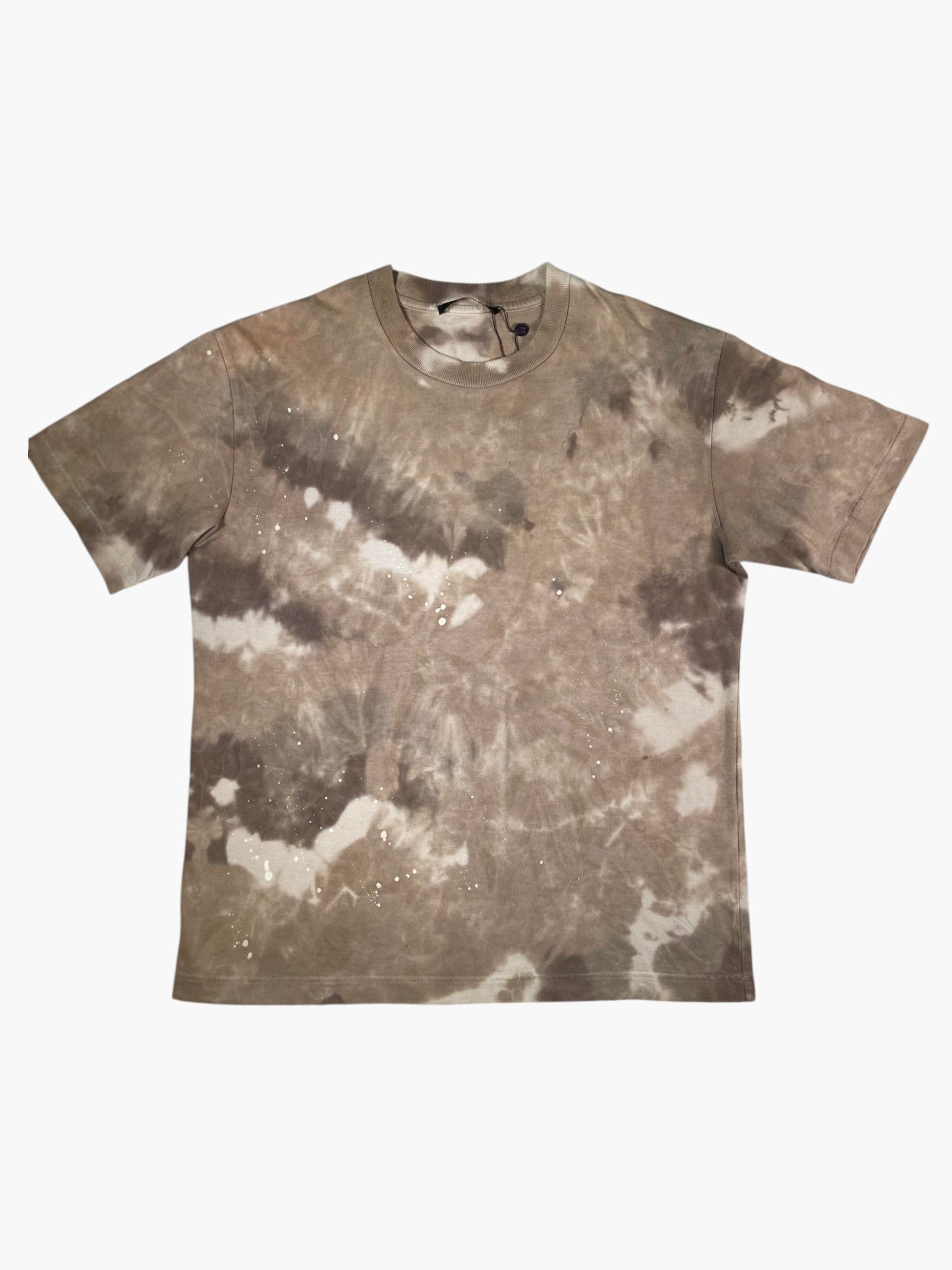 Louis Vuitton Back Neck Logo Tan Tie Dye Tee