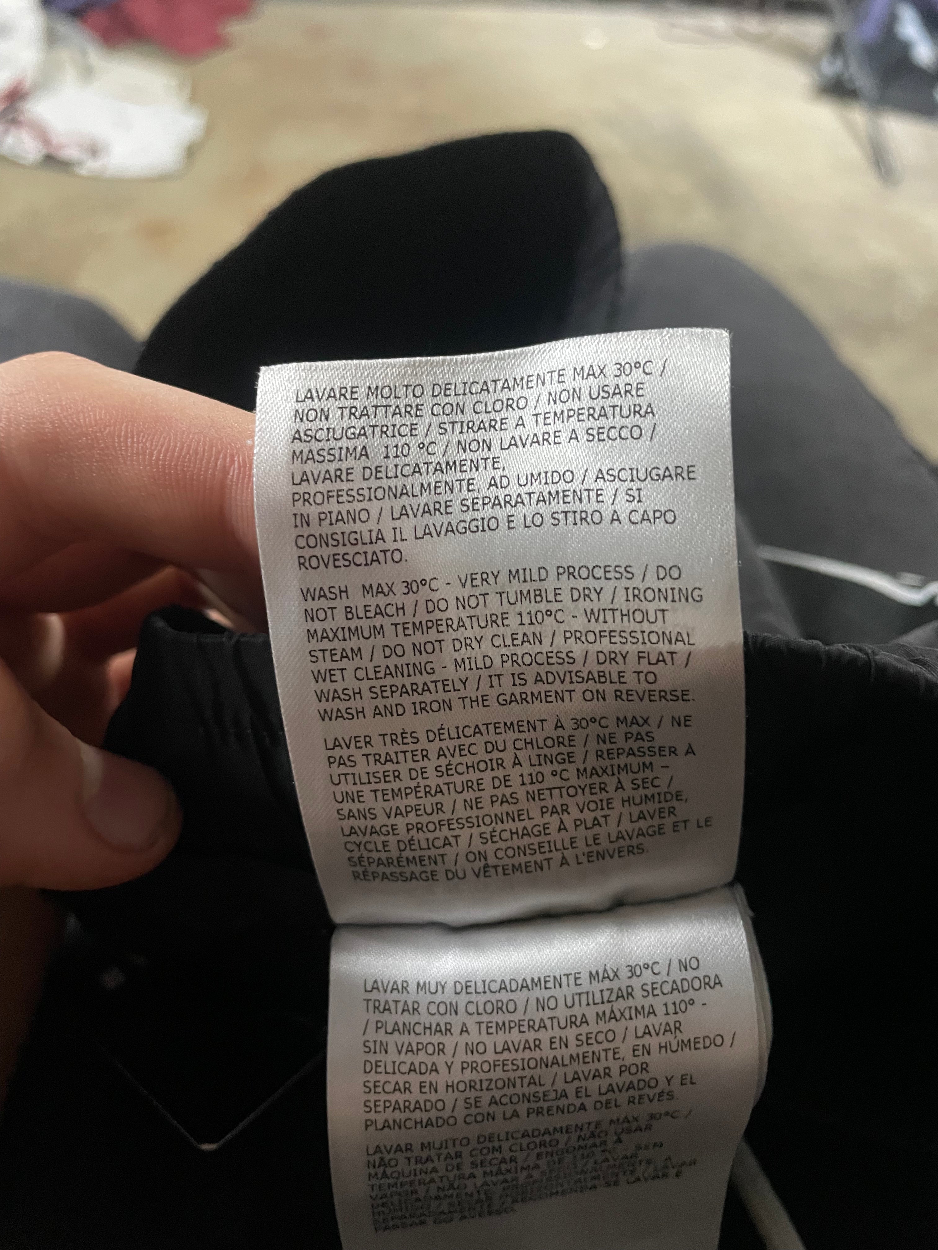 Moncler Track Pants Black White Stripe Used 46 (Small)