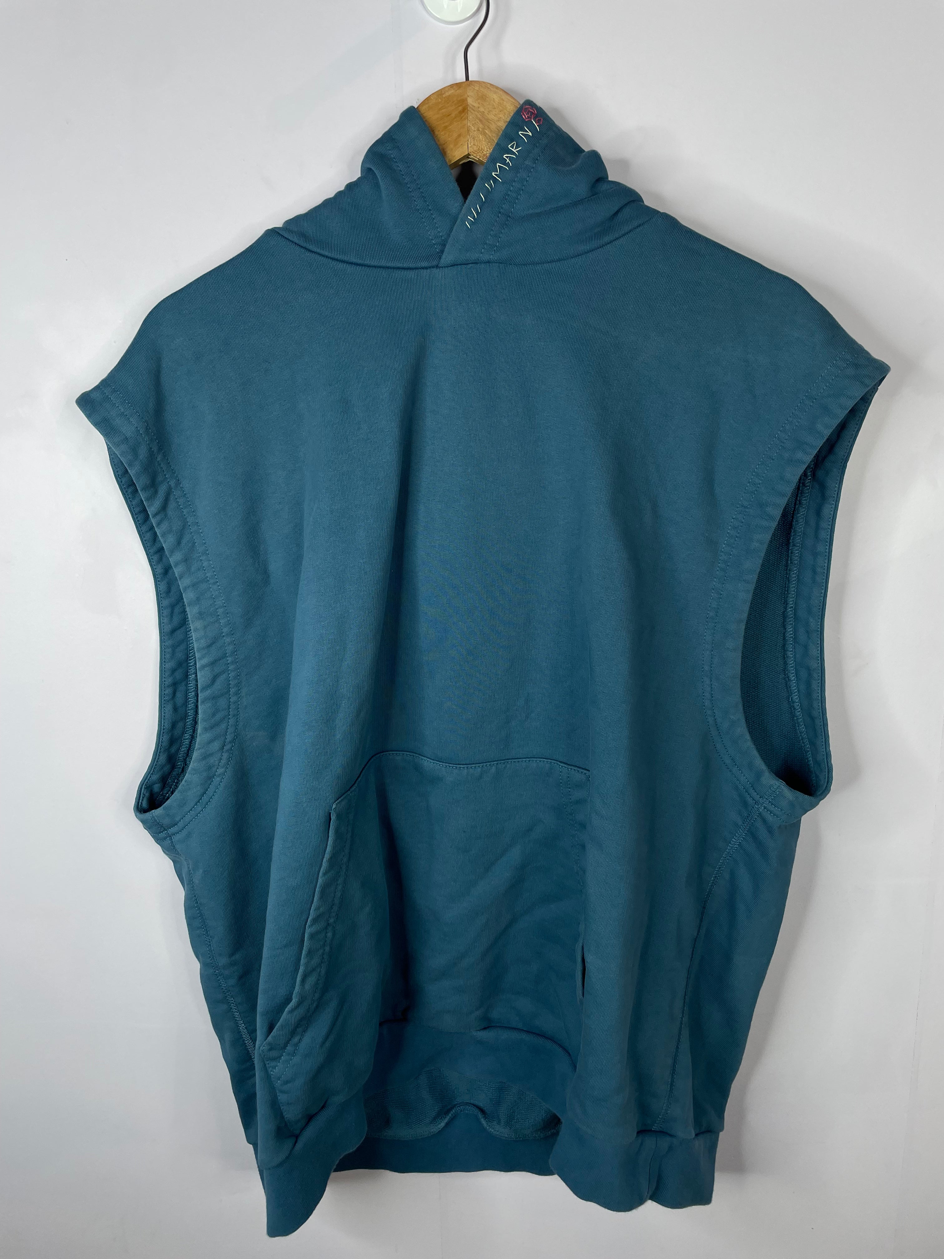 Marni Blue Flower Sleeveless Hoodie