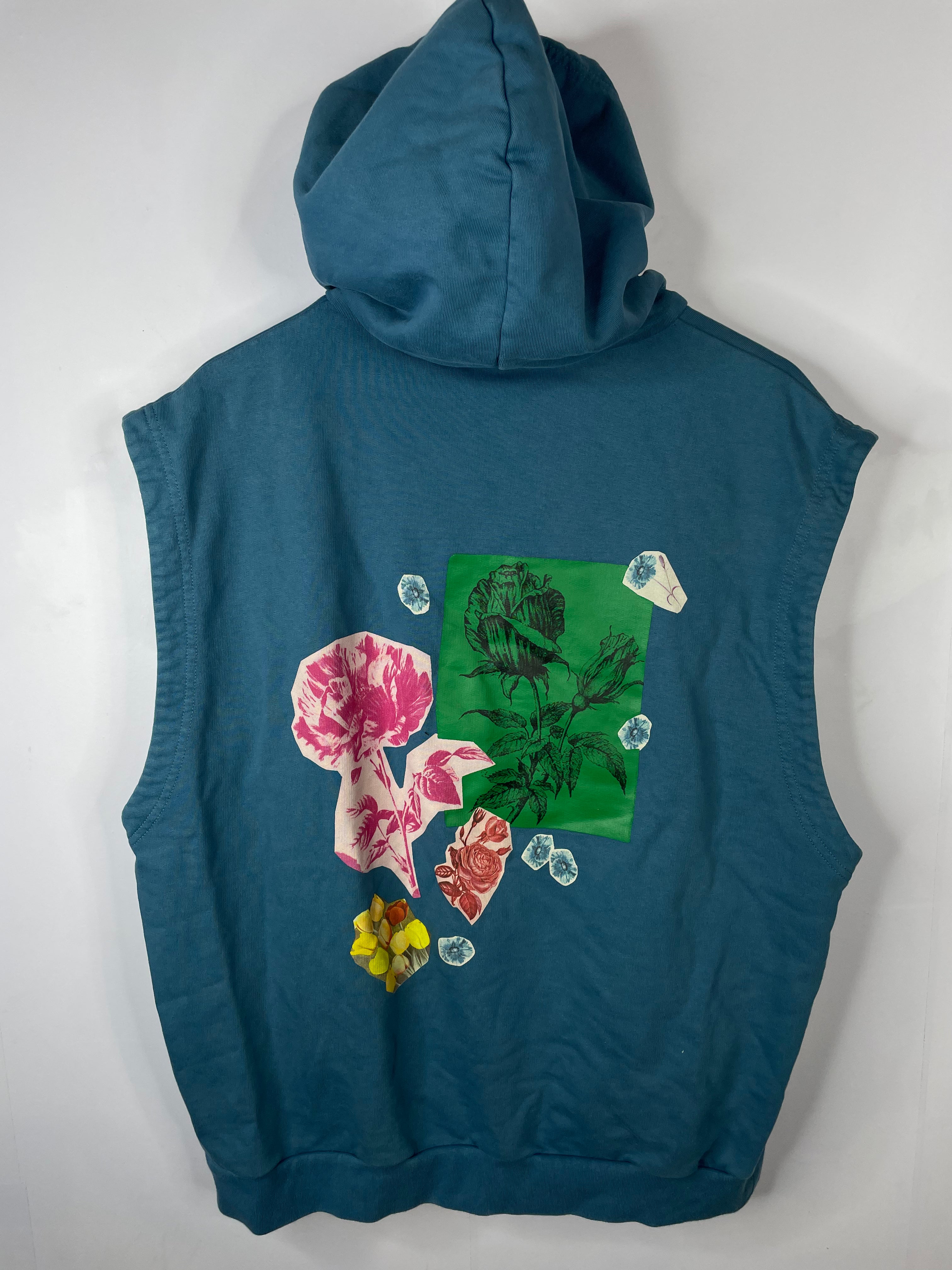 Marni Blue Flower Sleeveless Hoodie
