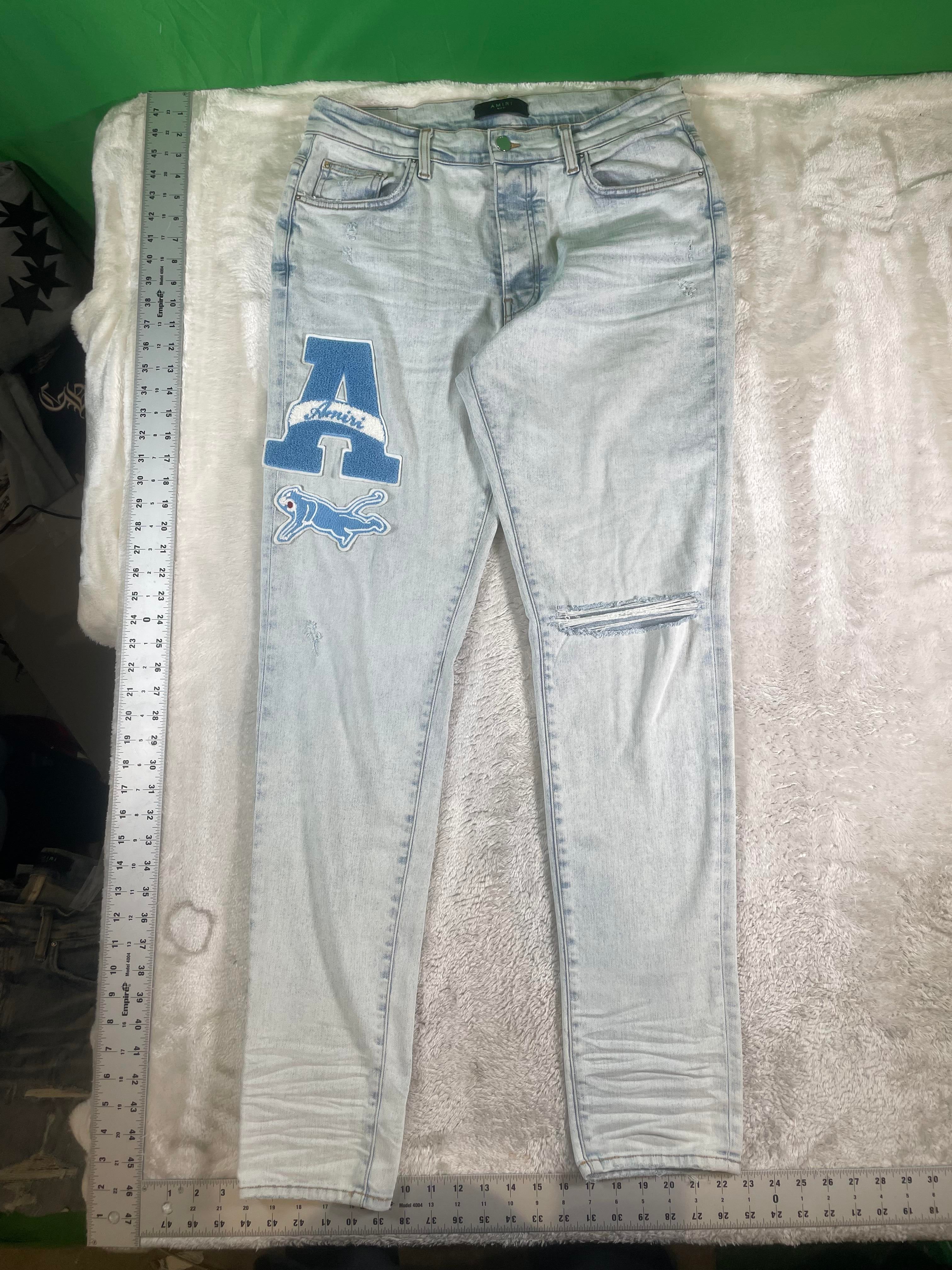Amiri Zig Zag Light Wash Jeans