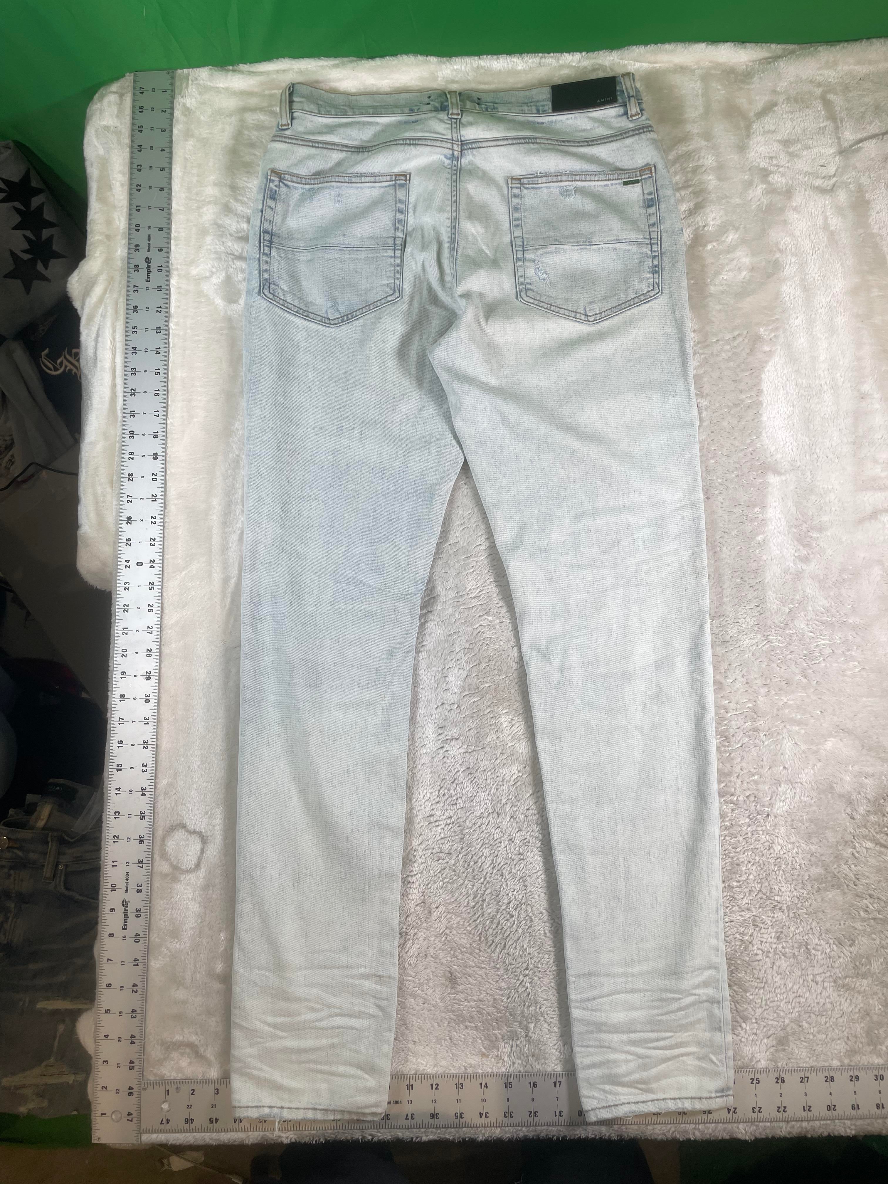 Amiri Zig Zag Light Wash Jeans