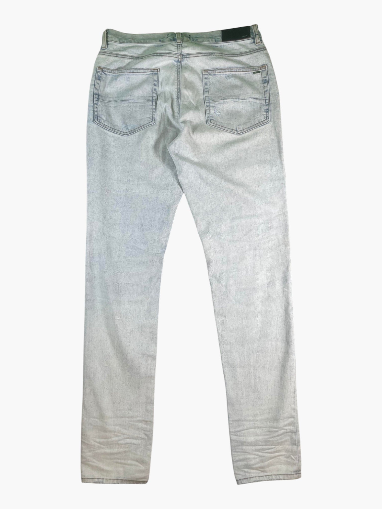 Amiri Baby Blue A Patch J Stone Wash Jeans