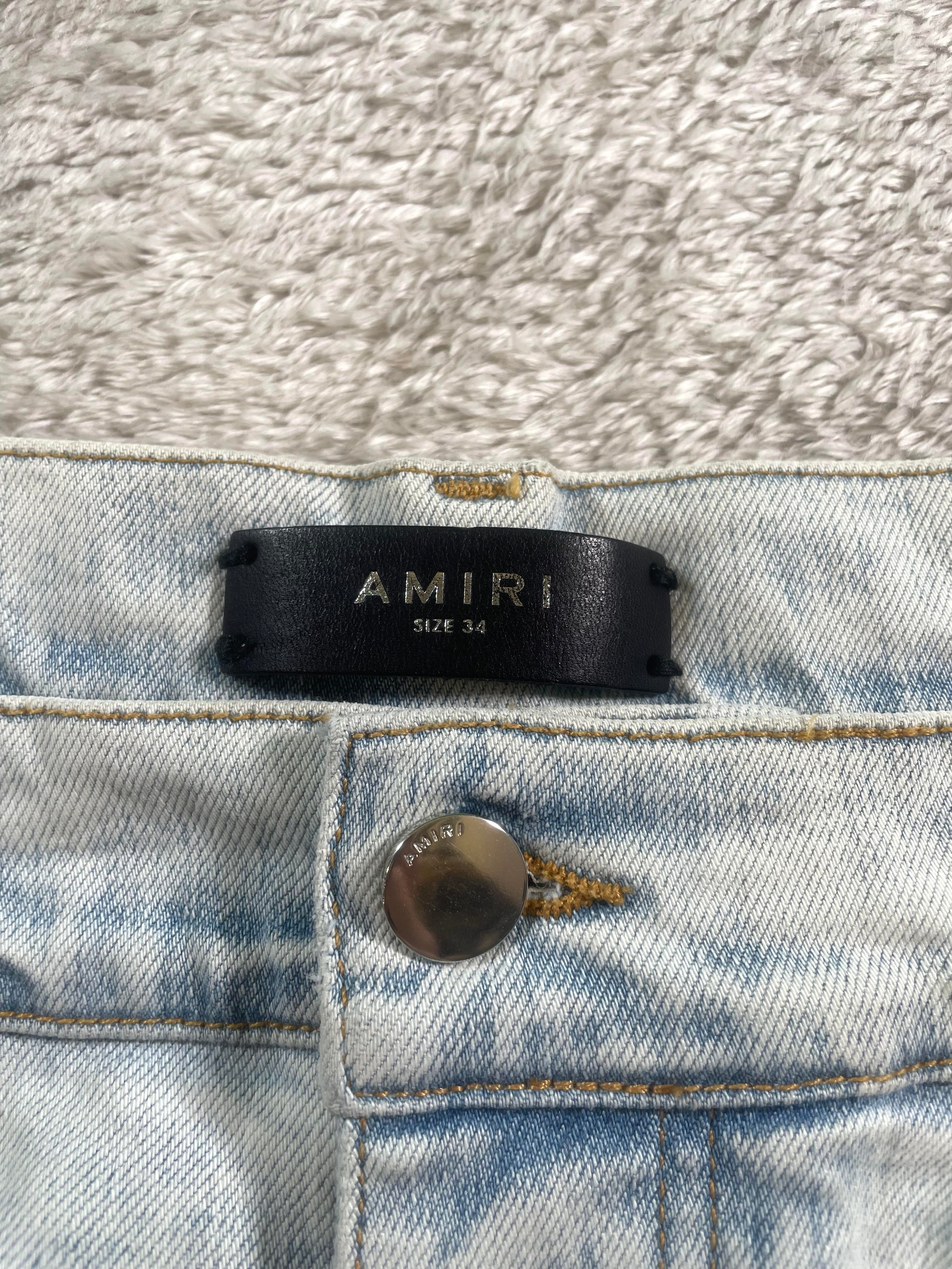 Amiri Zig Zag Light Wash Jeans