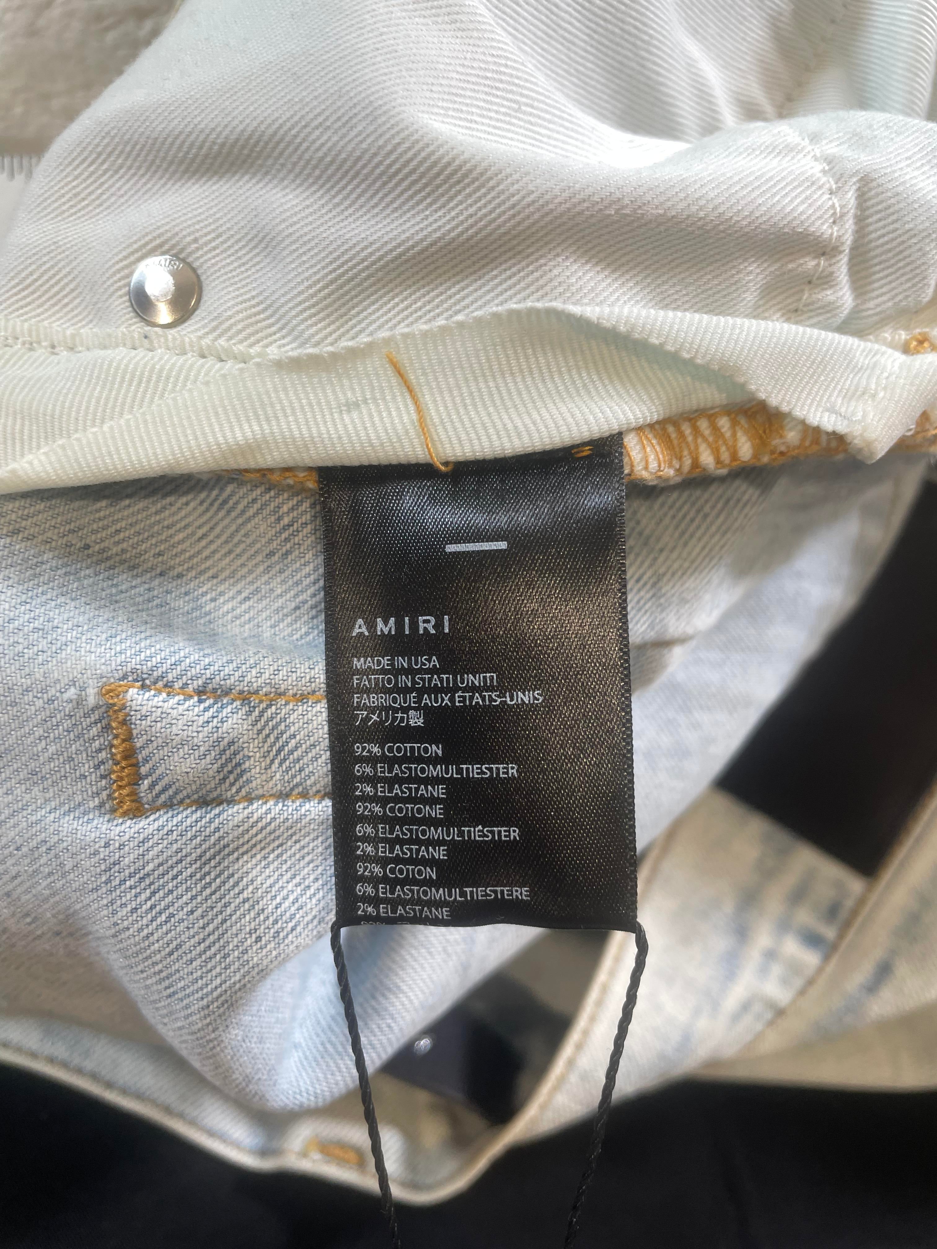 Amiri Baby Blue A Patch J Stone Wash Jeans