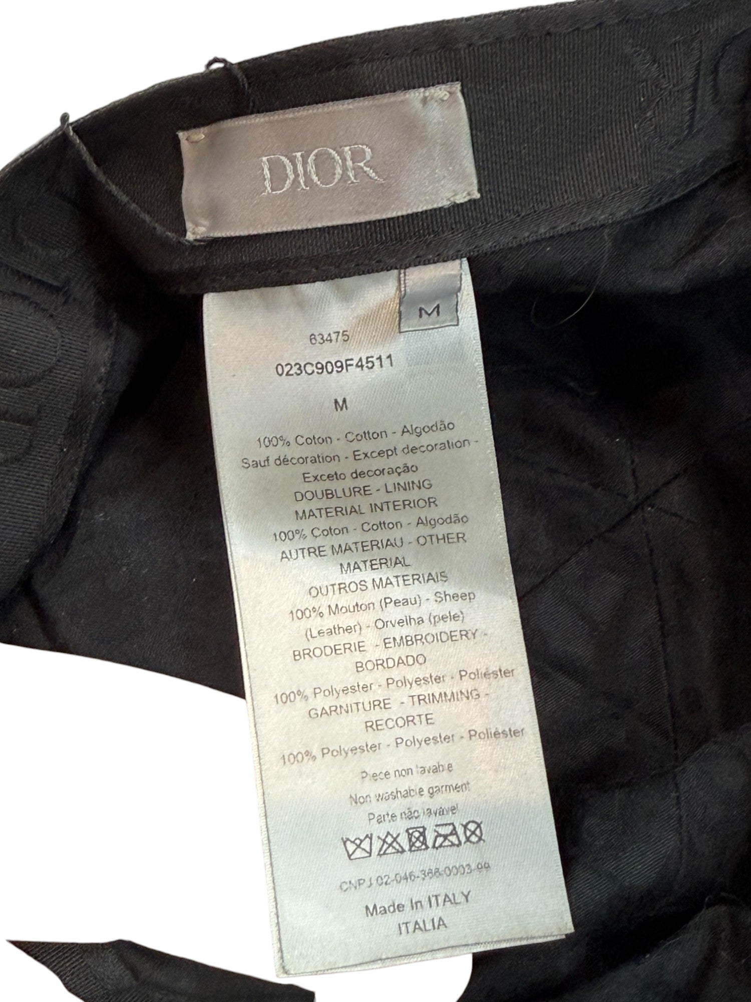 Dior Floral Dad Hat Black