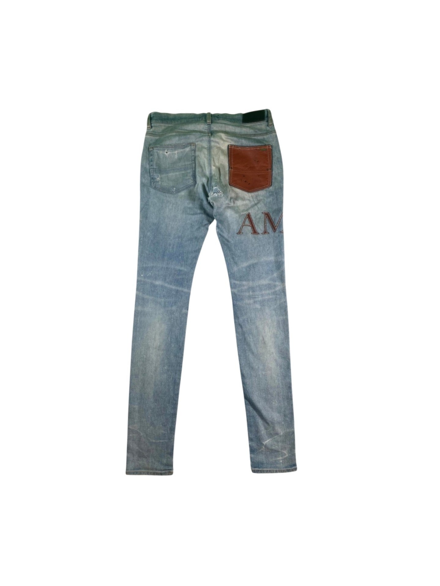 Amiri Side Logo Light Wash & Clay Jeans