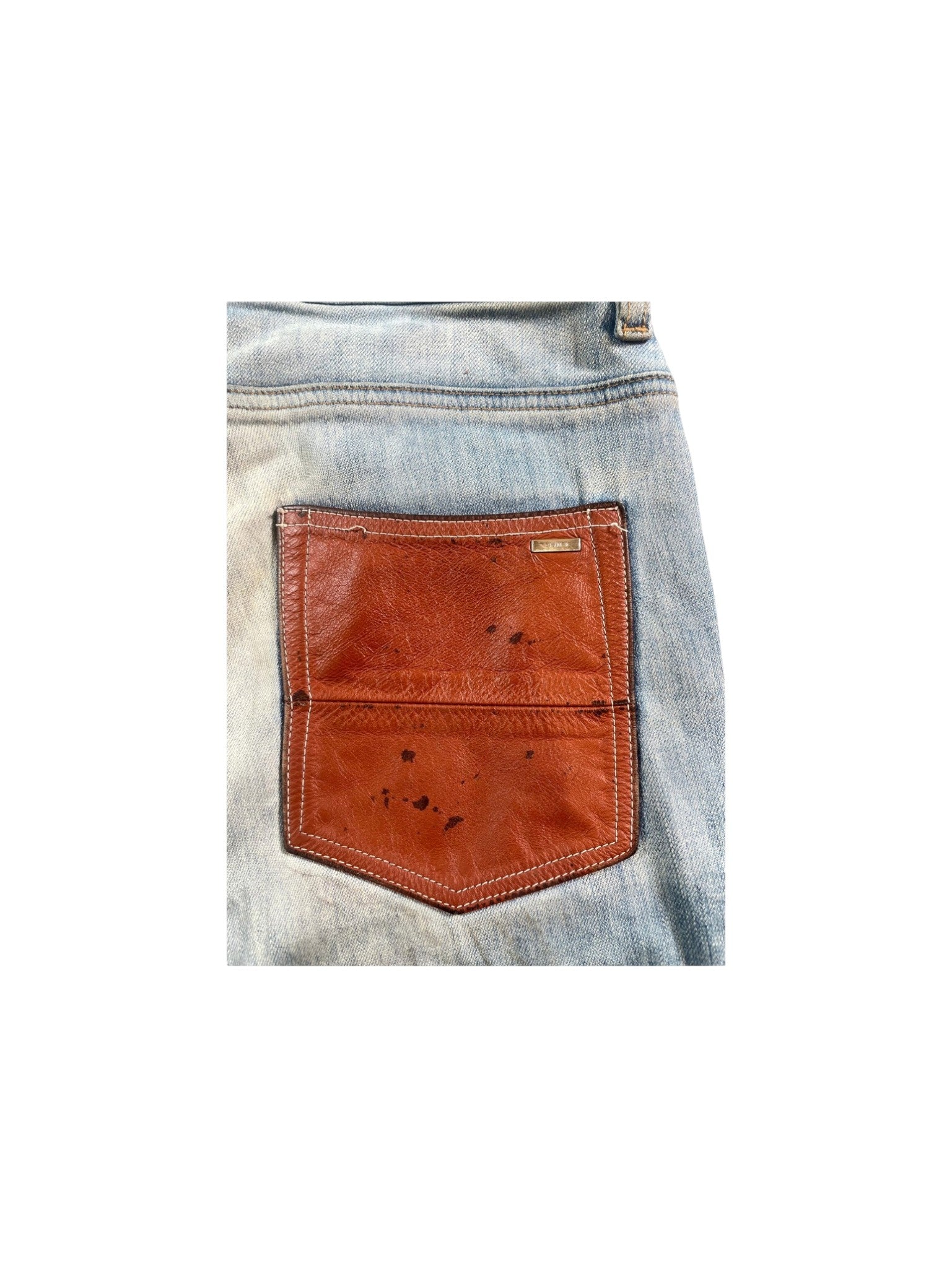 Amiri Side Logo Light Wash & Clay Jeans