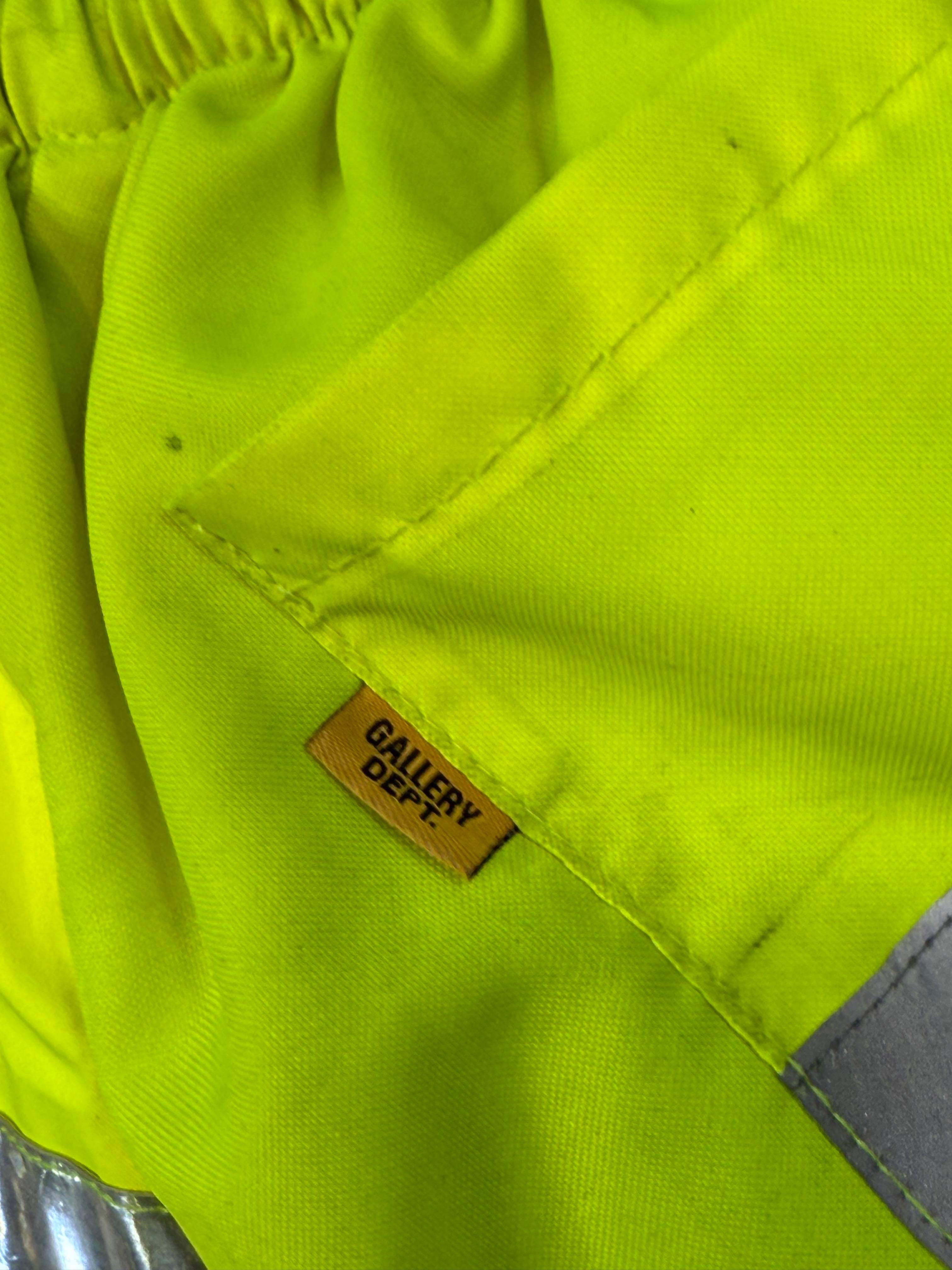 Gallery Dept Neon Yellow Reflective Shorts