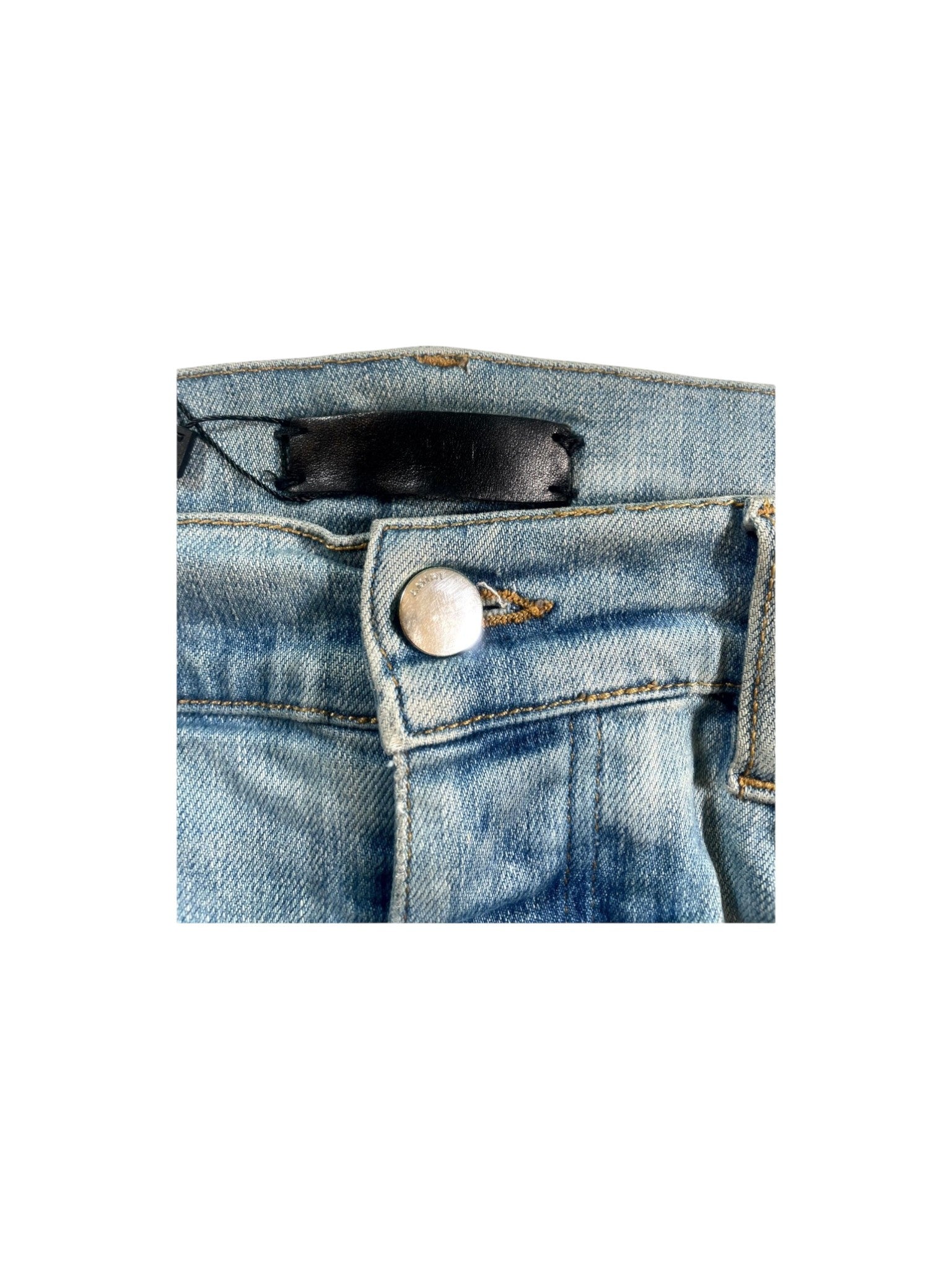 Amiri Side Logo Light Wash & Clay Jeans