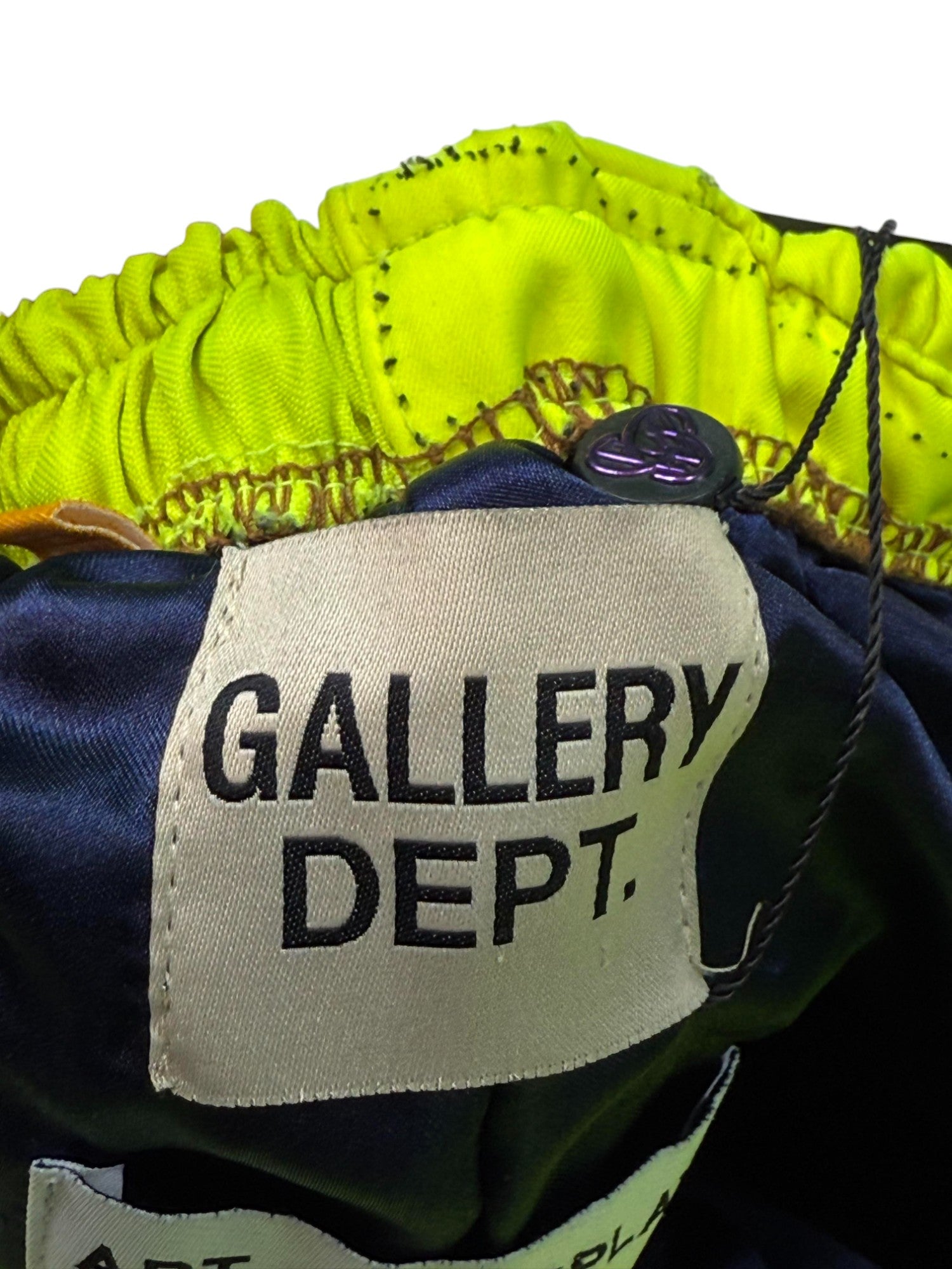 Gallery Dept Neon Yellow Reflective Shorts