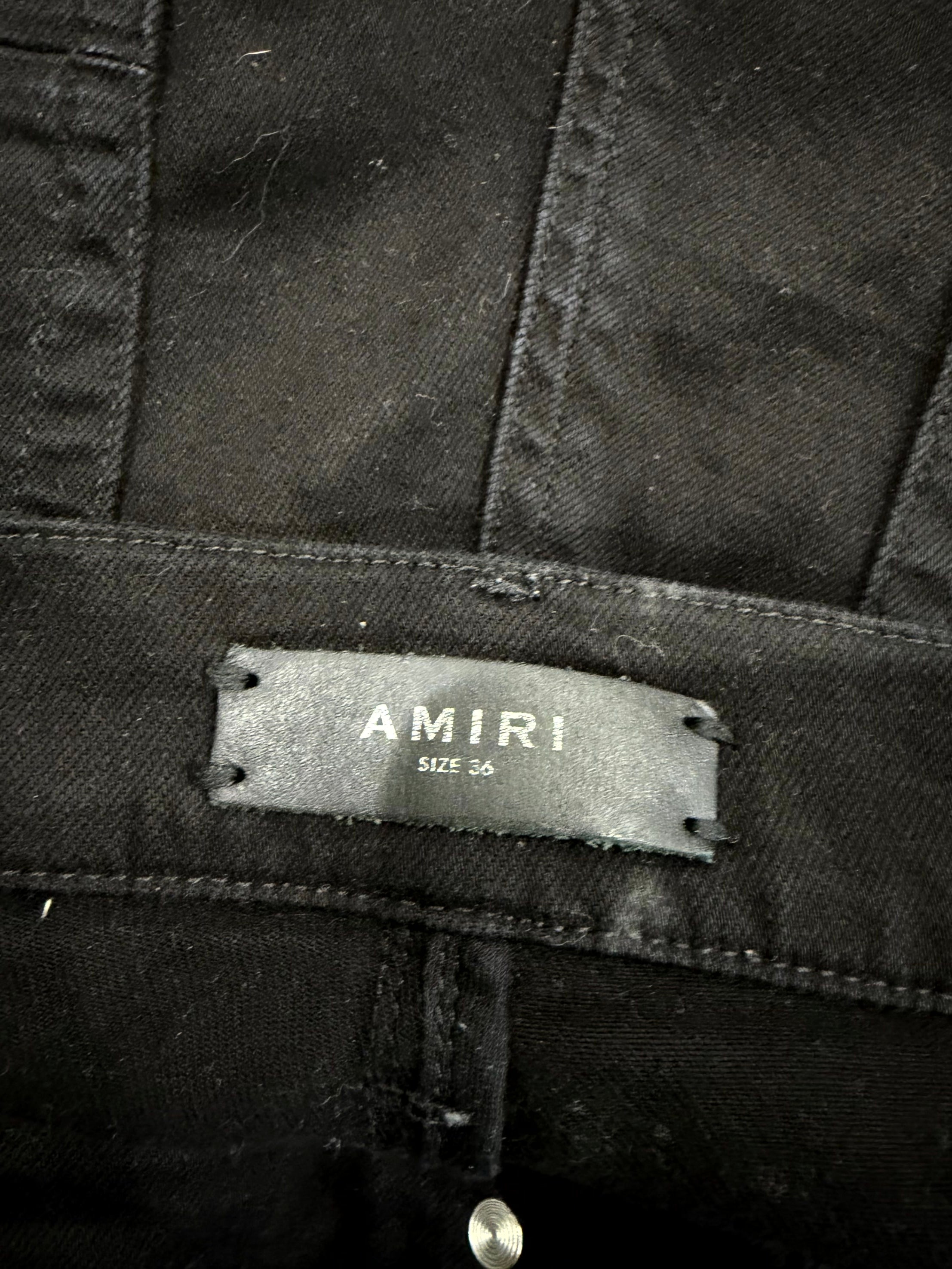 Amiri Stripe Black & Yellow Jeans