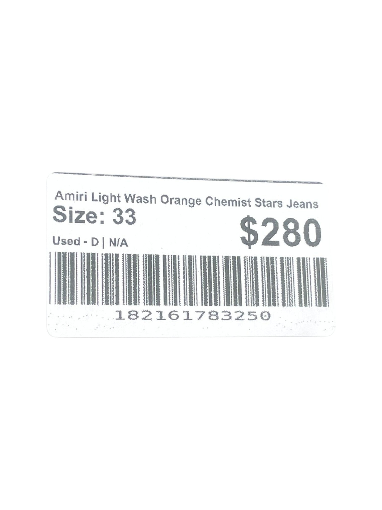 Amiri "Chemist Stars" Light Wash & Orange Jeans