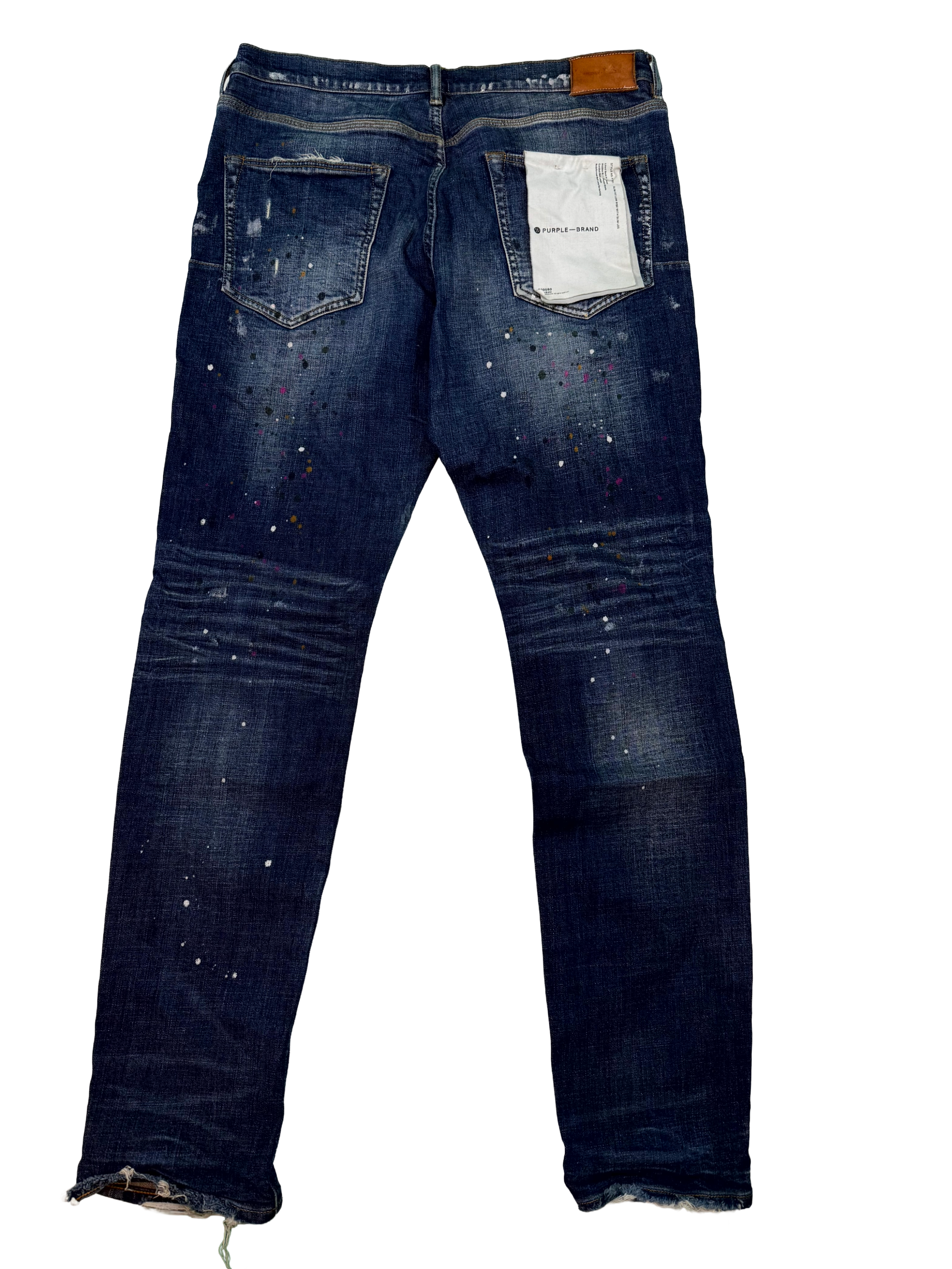 Purple Brand Paint Splatter Jeans