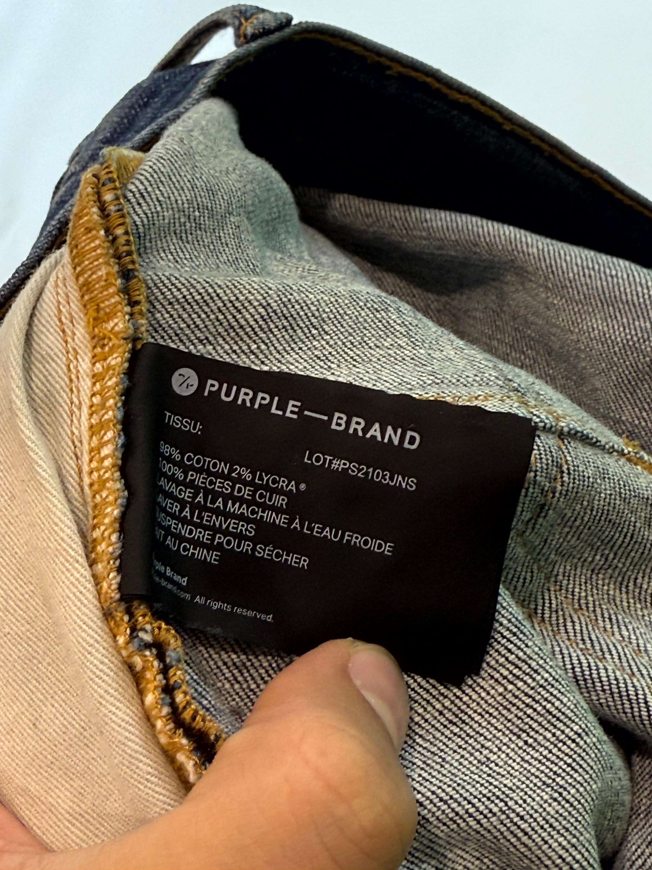 Purple Brand Paint Splatter Jeans