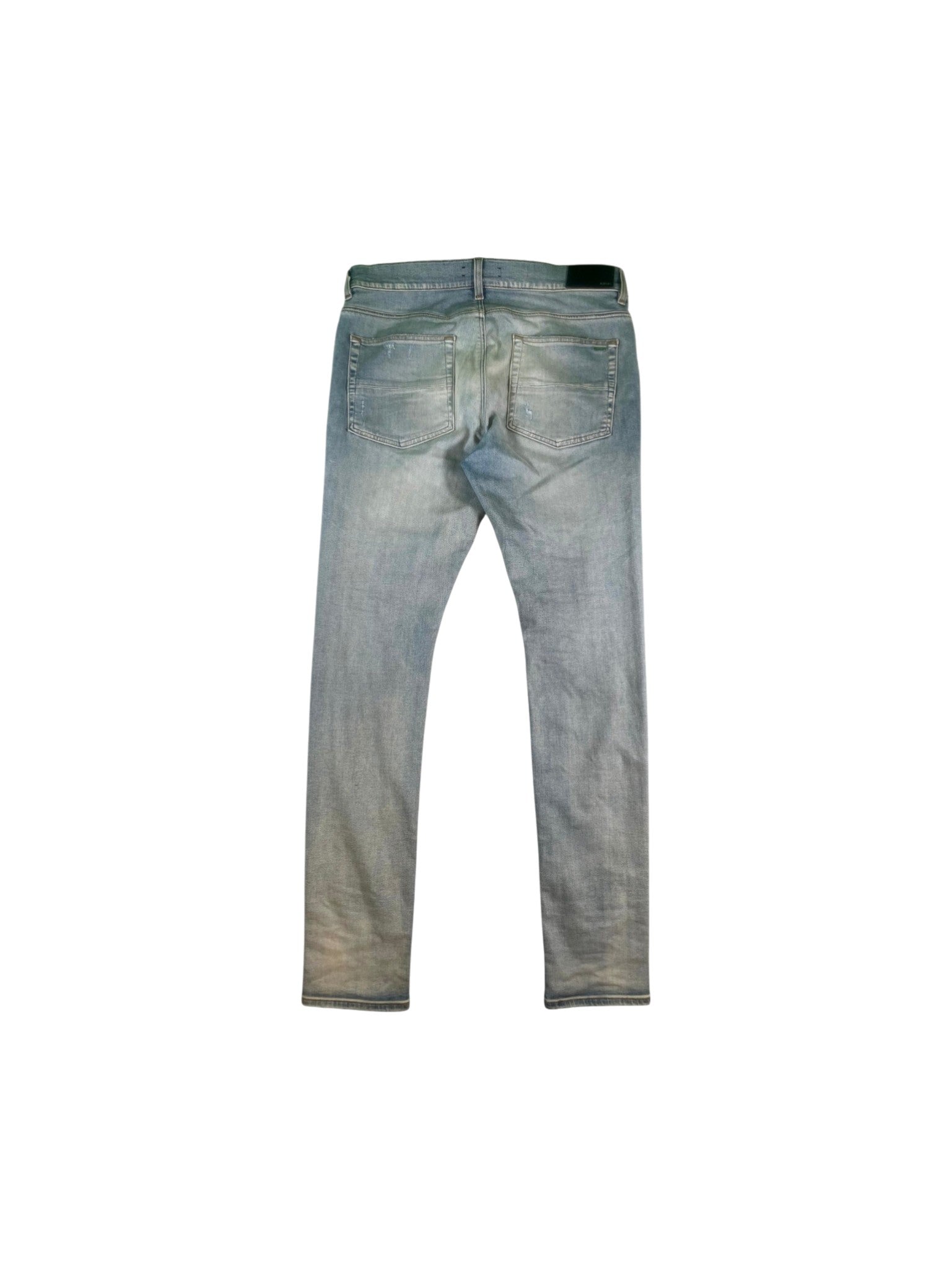 Amri Paisley Patch Light Wash, Brown & Olive Jeans