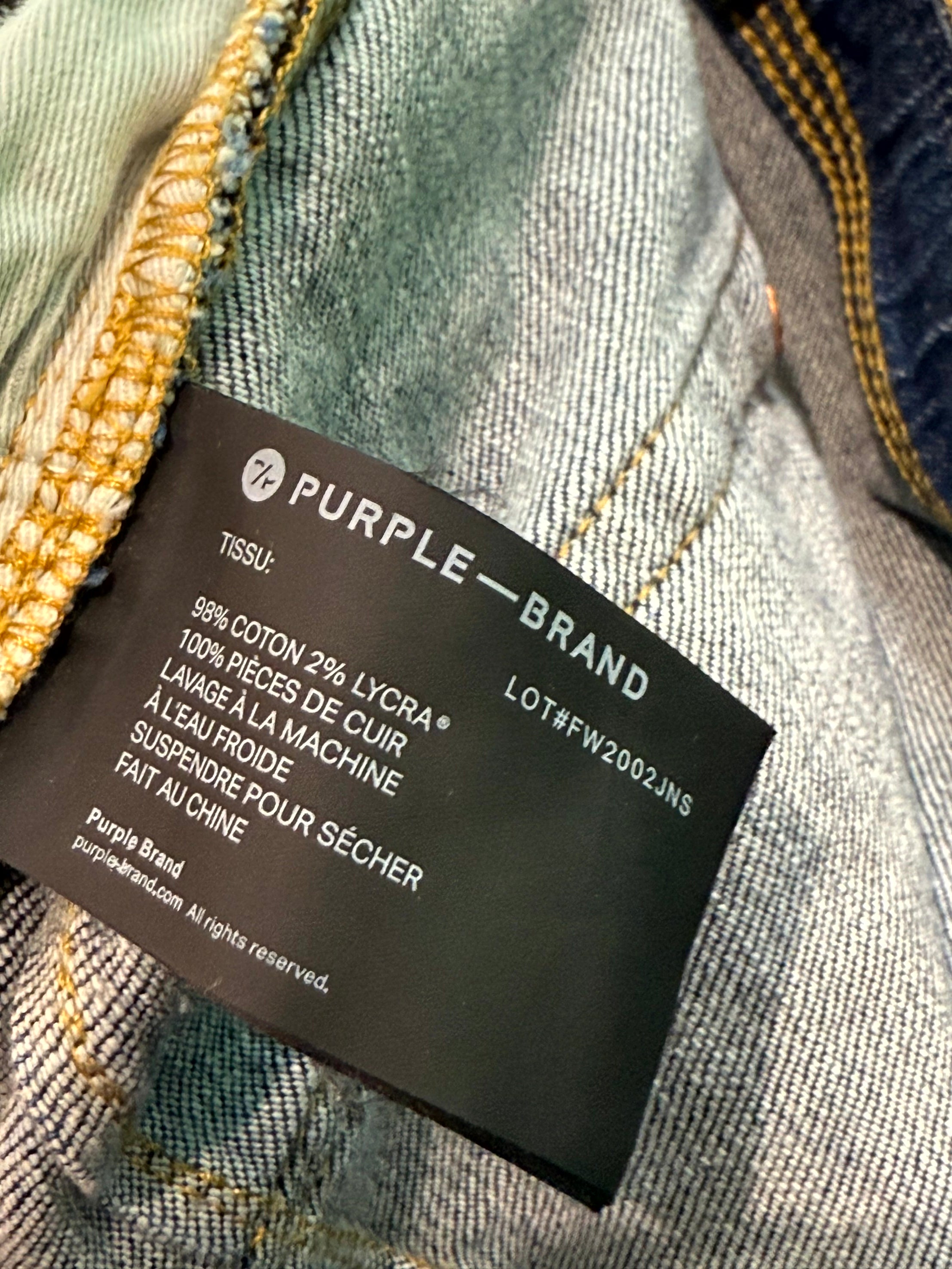 Purple Splatter Dark Wash Jeans