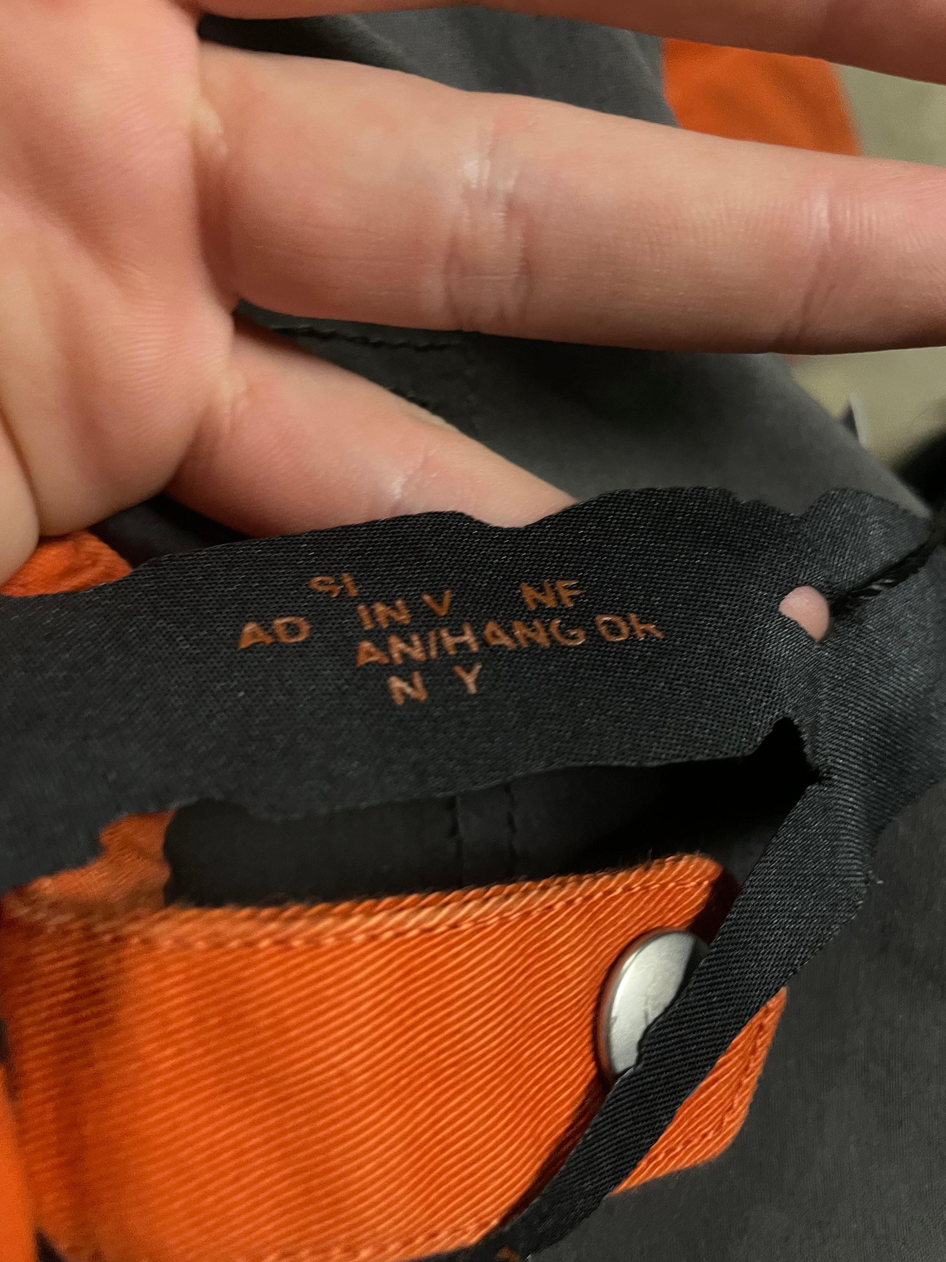 Vlone Orange Black All Over Cargo Pants Used XL