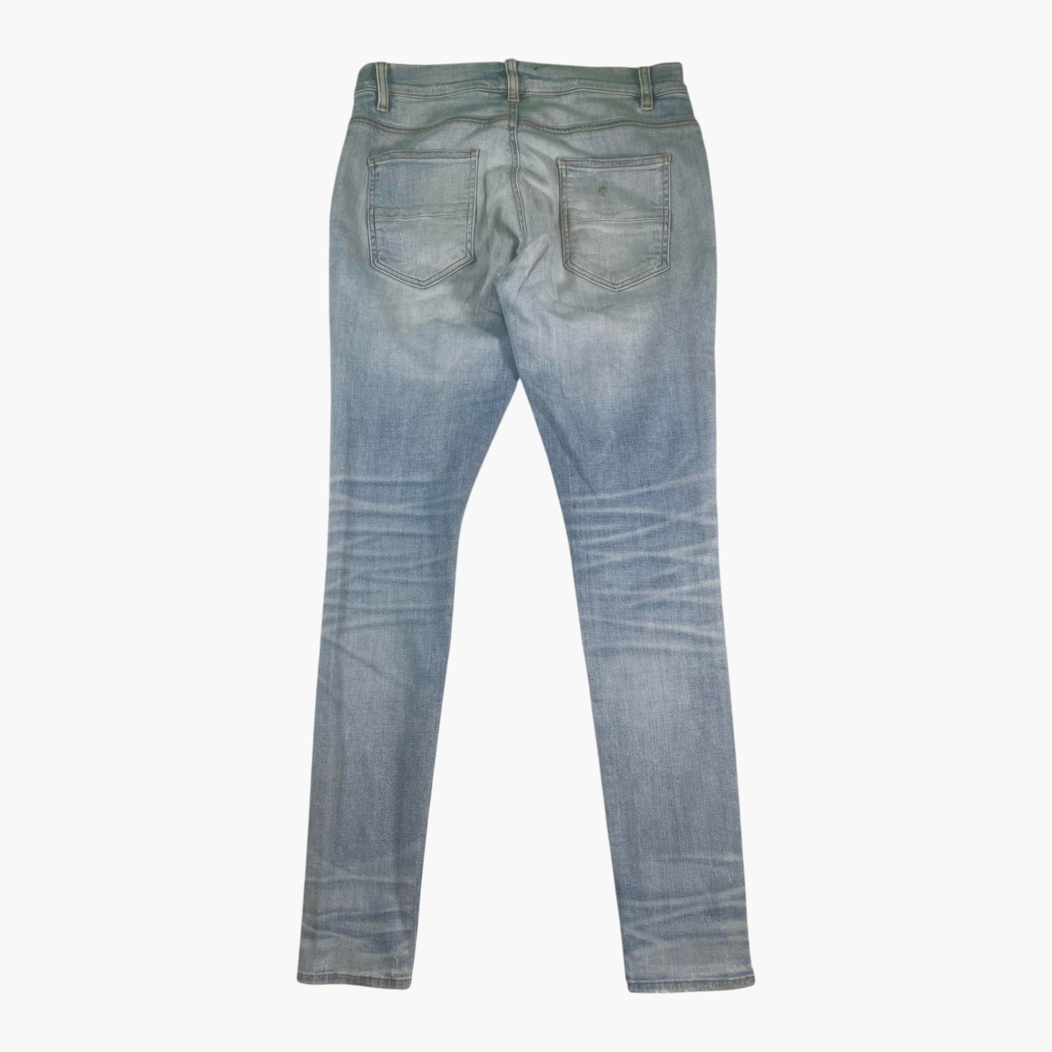Amiri Paisley Zebra Patch Light Wash, Red, Navy & Black Jeans