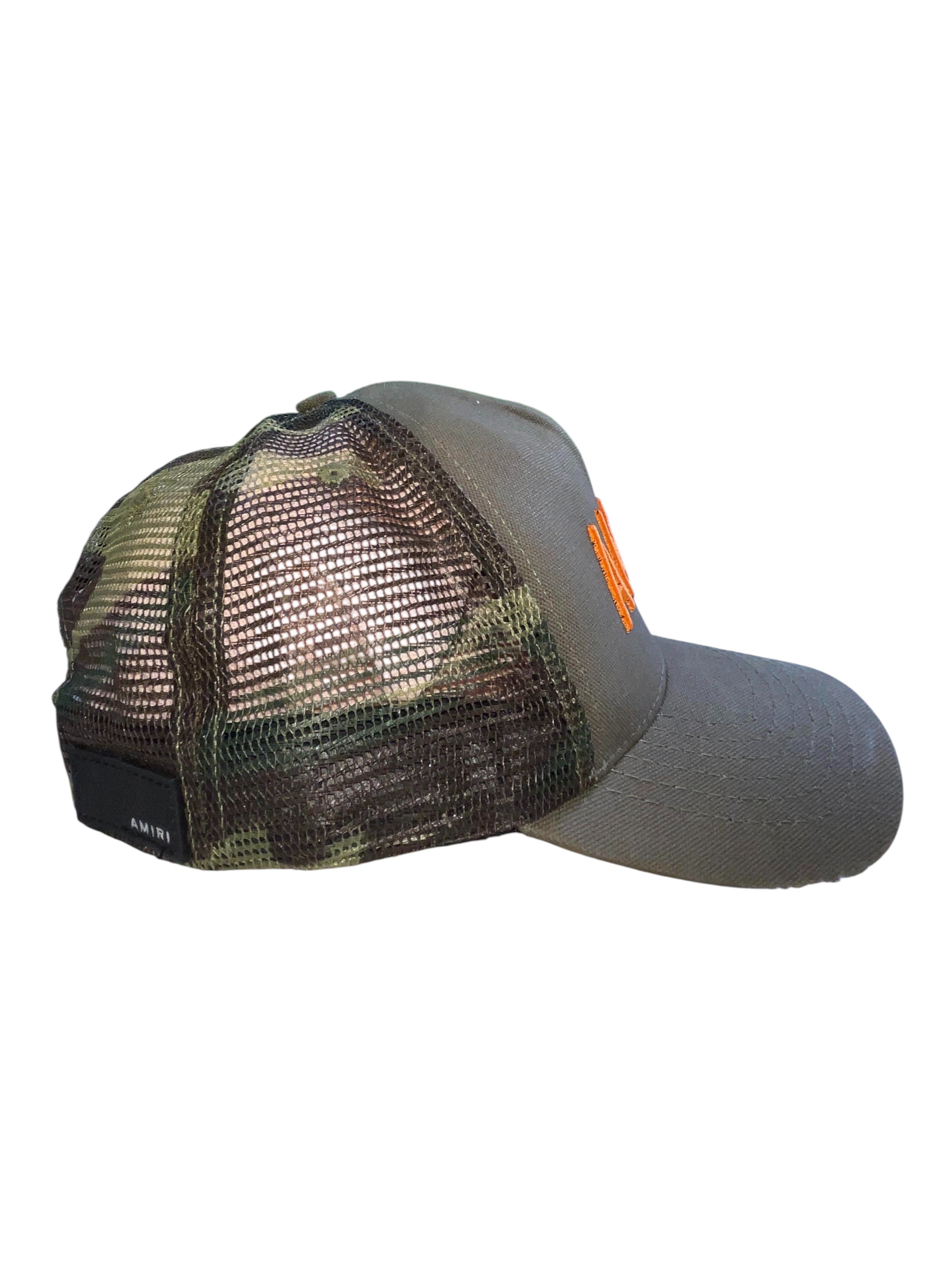 Amiri Orange Core Logo Camo Hat