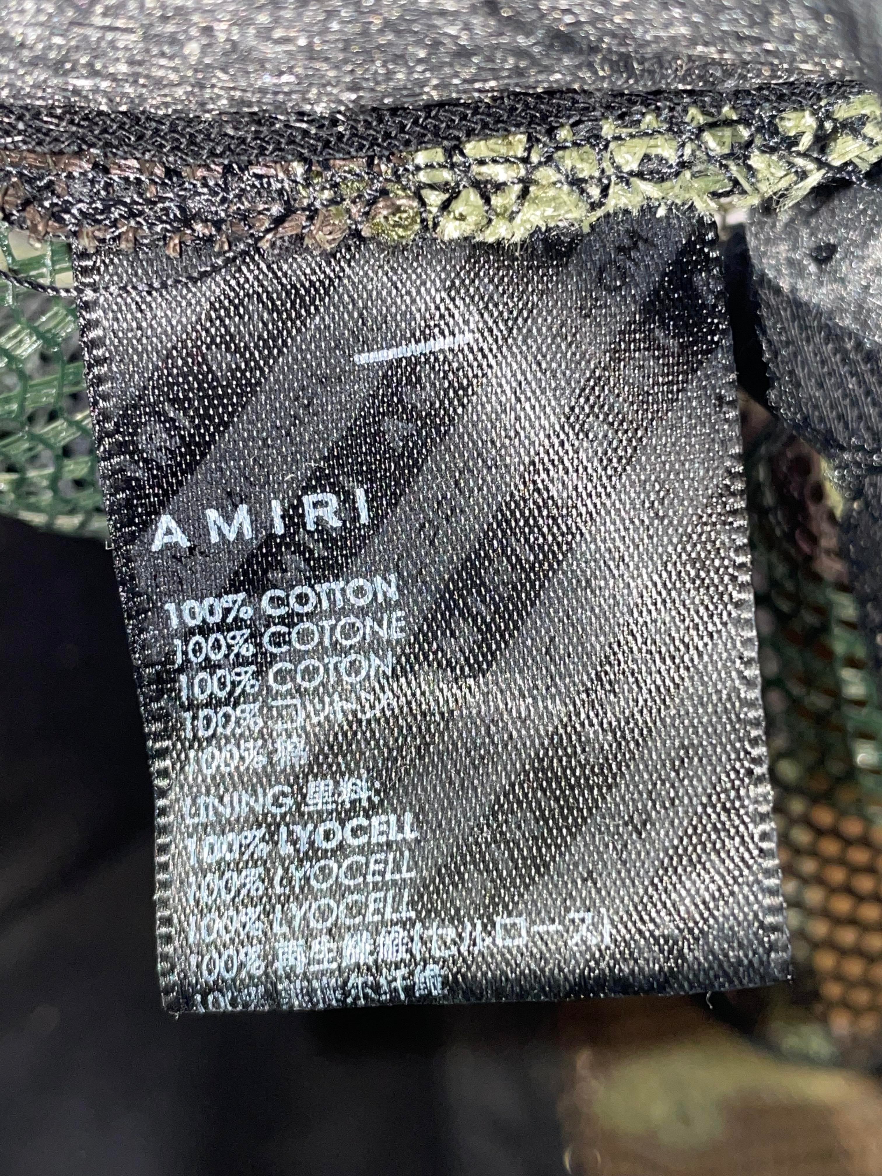 Amiri Orange Core Logo Camo Hat