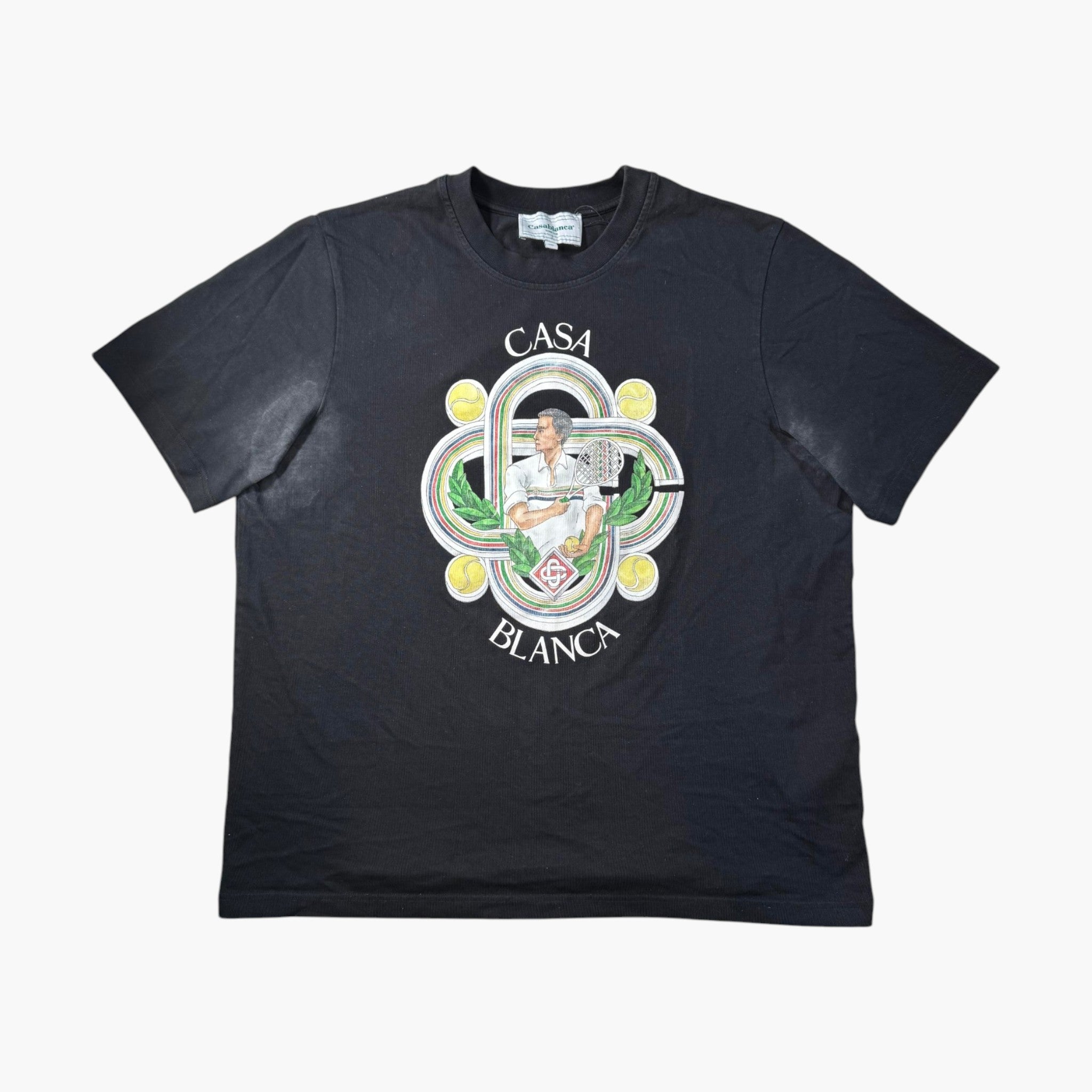 Casablanca Tennis Club Player Black Tee