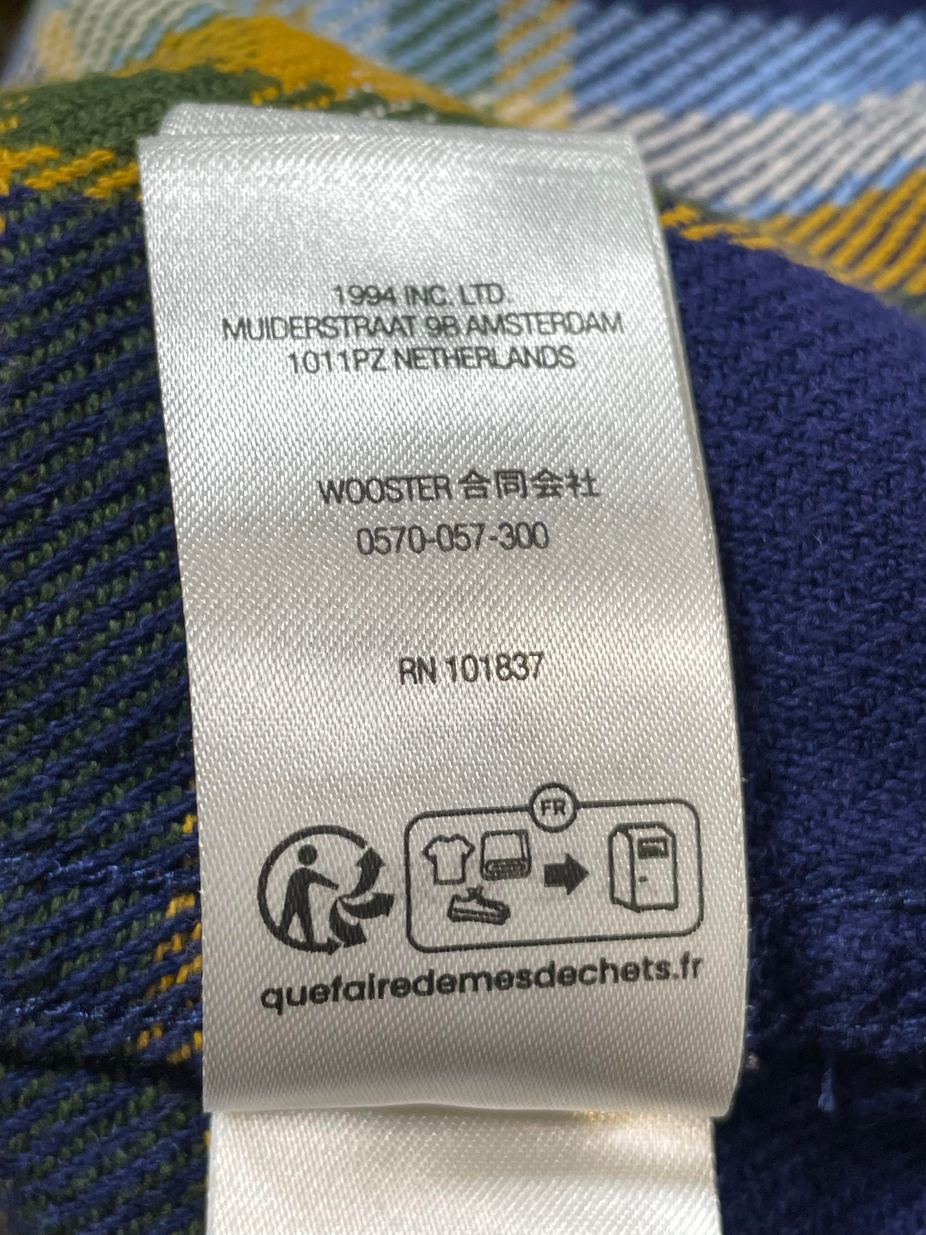 Supreme Logo Blue & Yellow Flannel