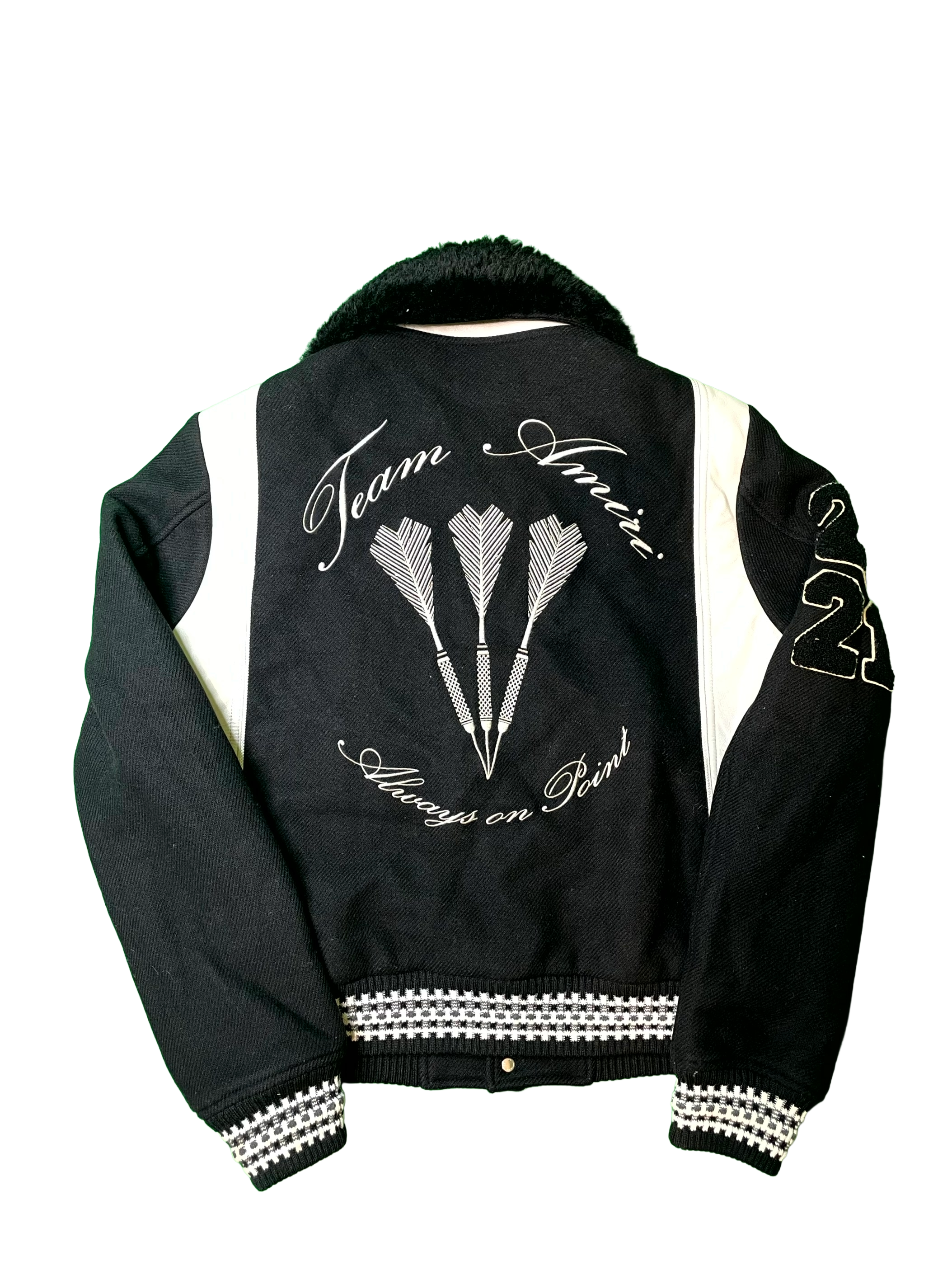 Amiri Team Varsity Black Jacket (Removable Shearling)