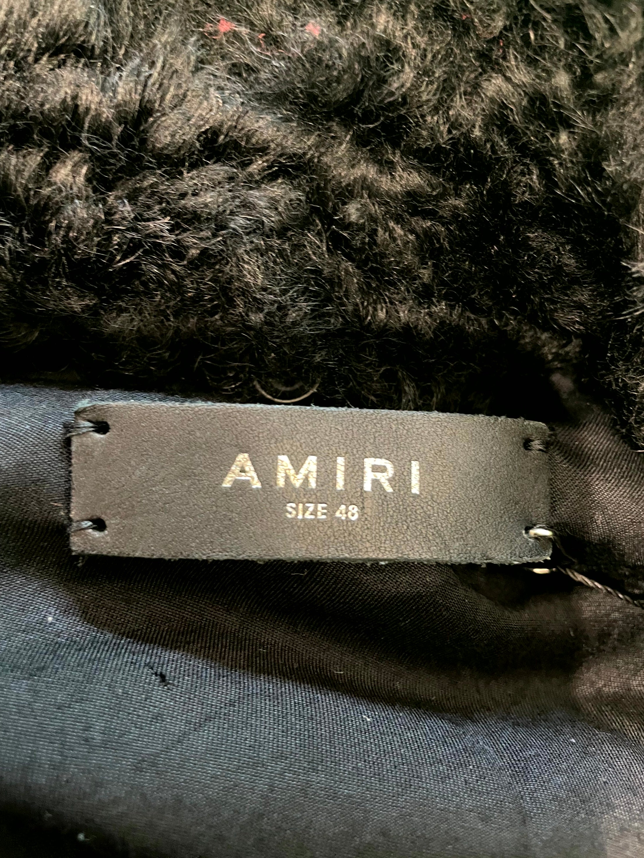 Amiri Team Varsity Black Jacket (Removable Shearling)