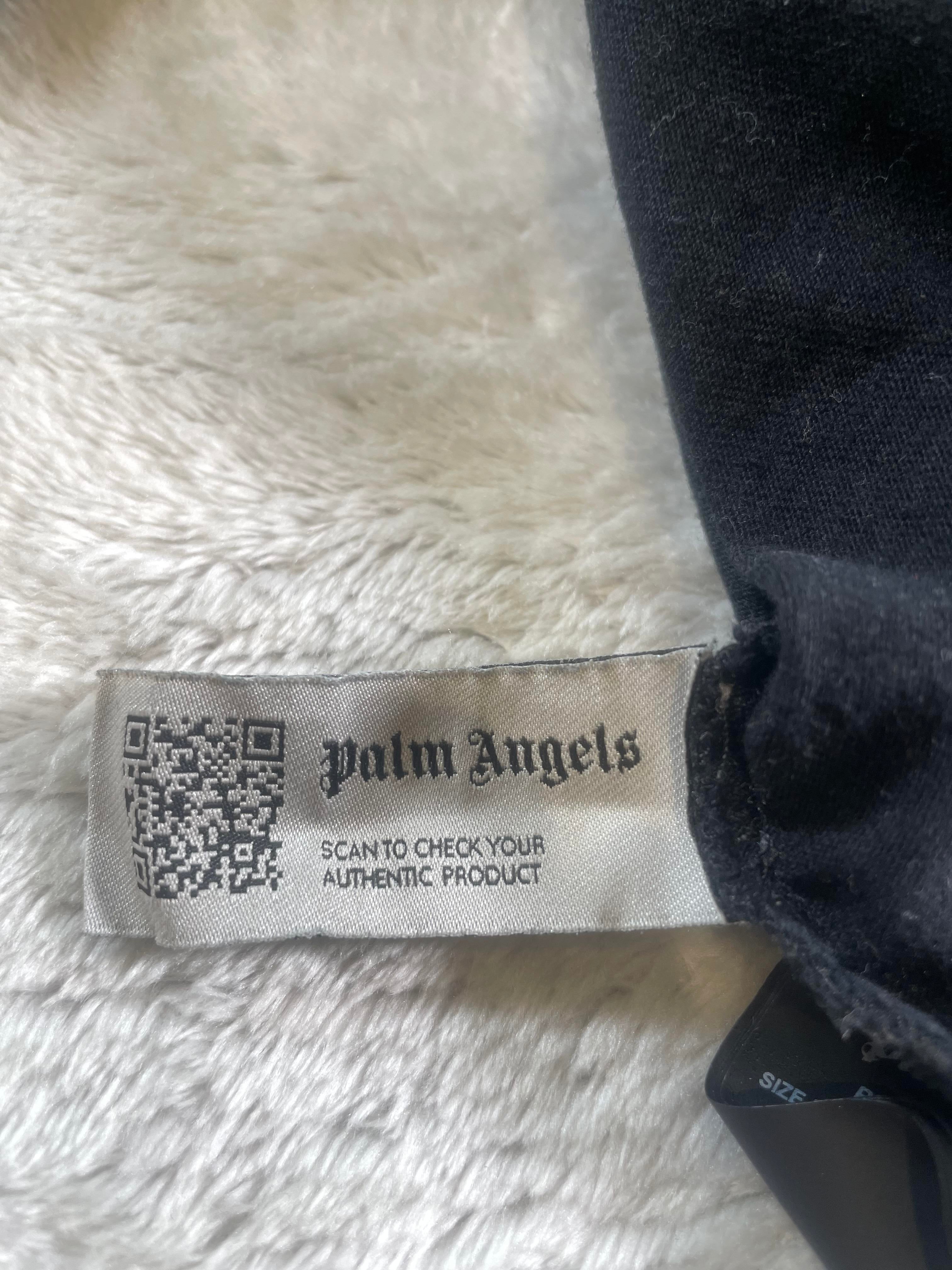 Palm Angels Green Spray Black Tee