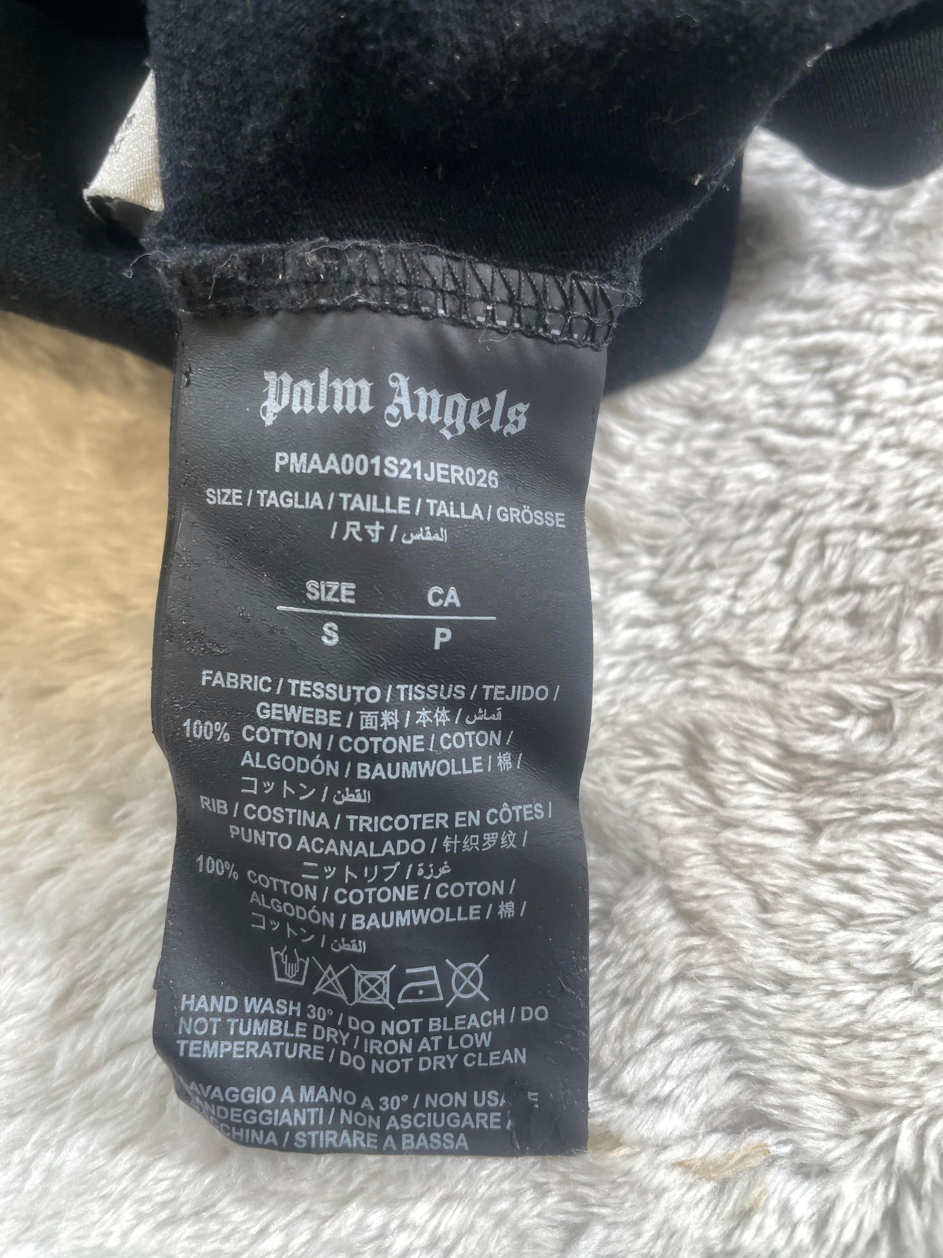 Palm Angels Green Spray Black Tee